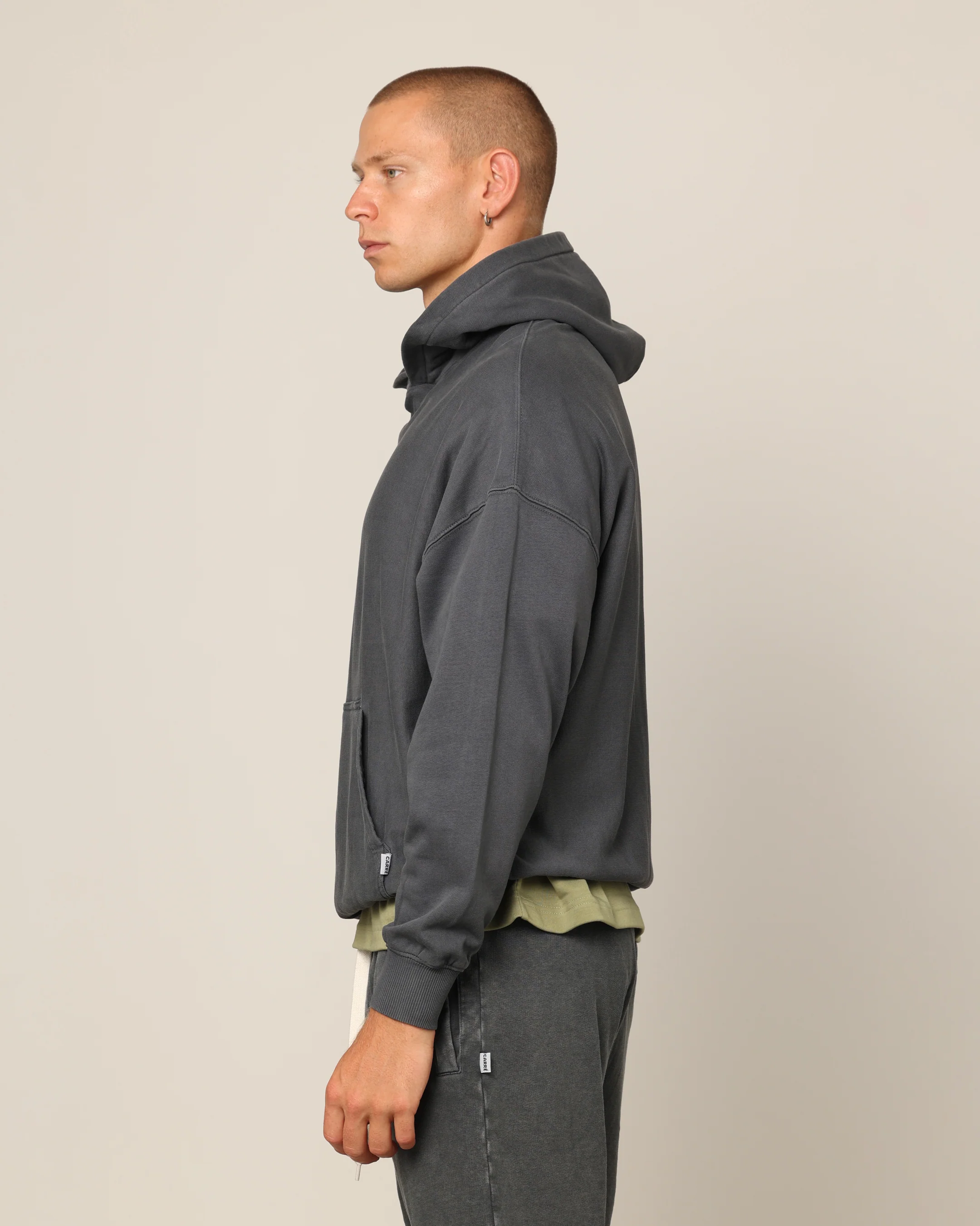 Carré Blanc Oversized Hoodie Vintage Grey - Image 5