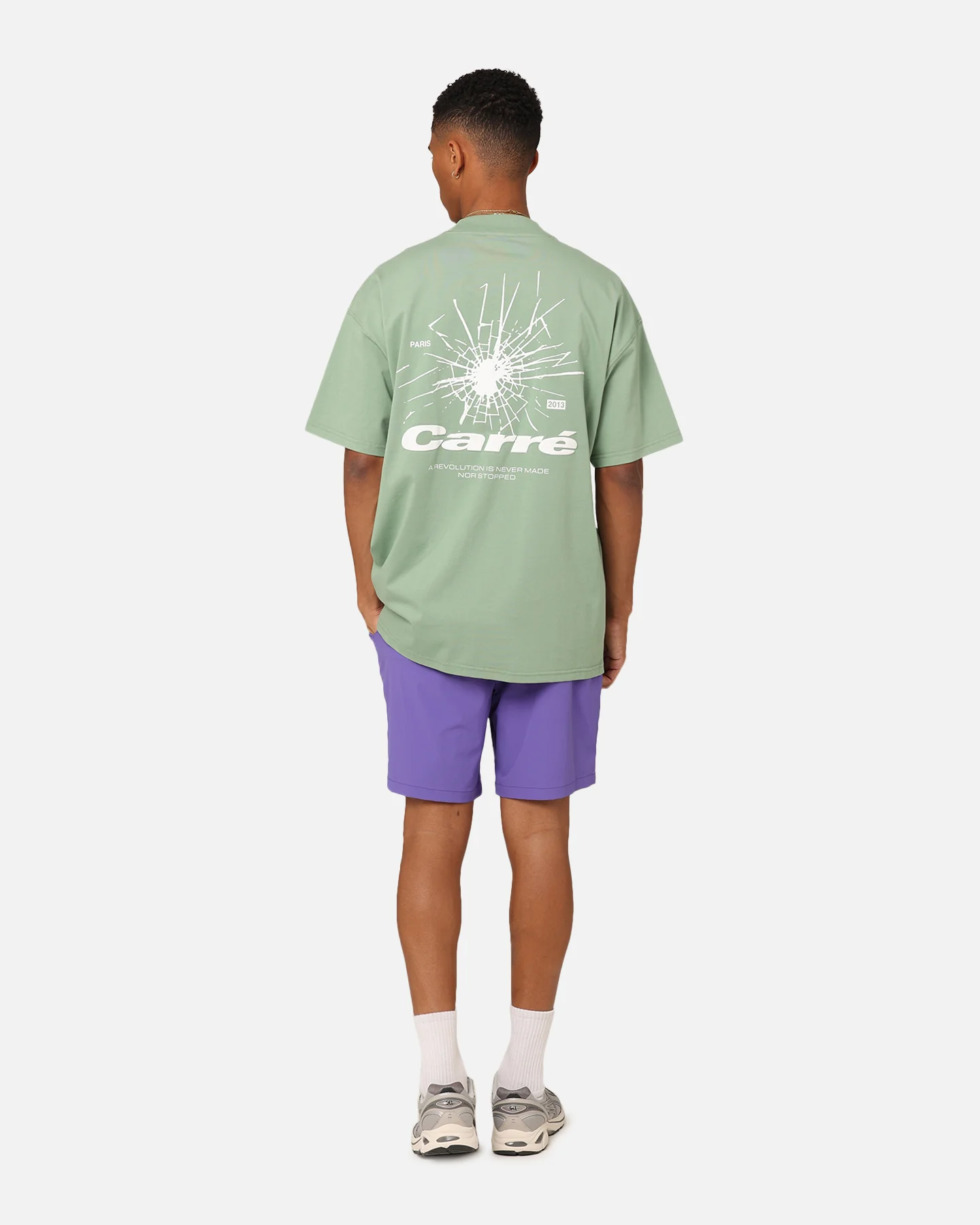 Carre Blast Oversized T-Shirt Green - Image 3