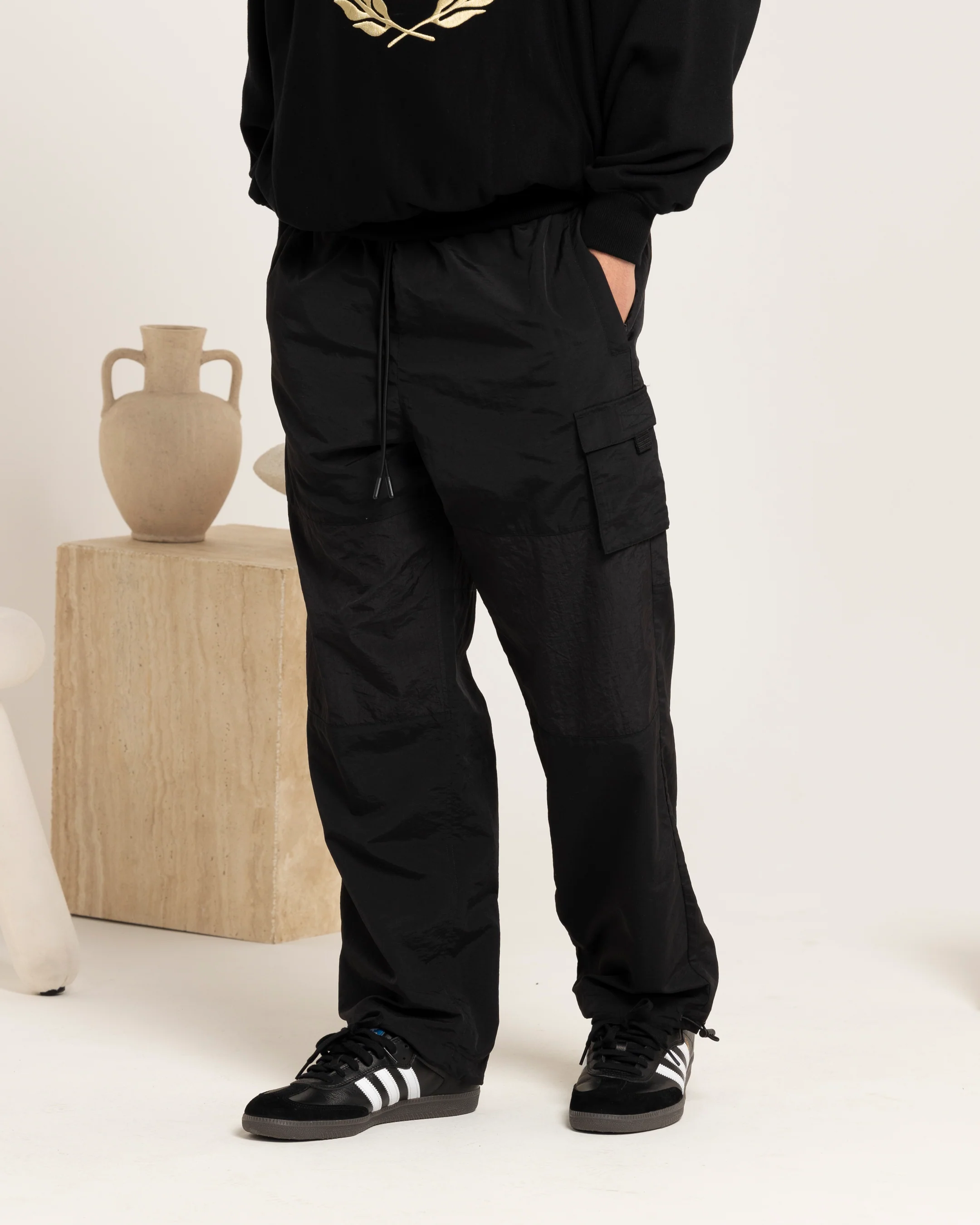 Carre Block Joggers Black - Image 6