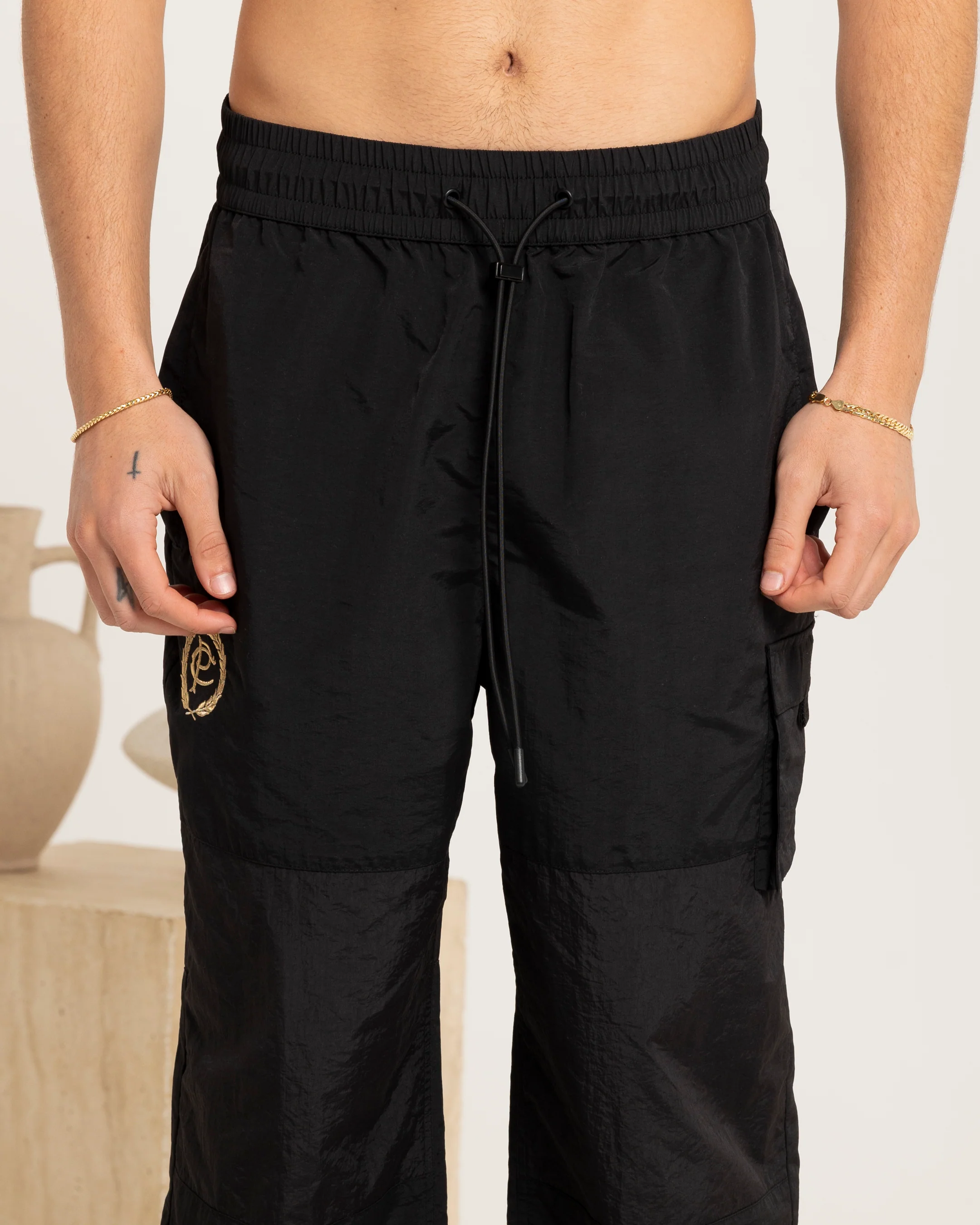 Carre Block Joggers Black - Image 7