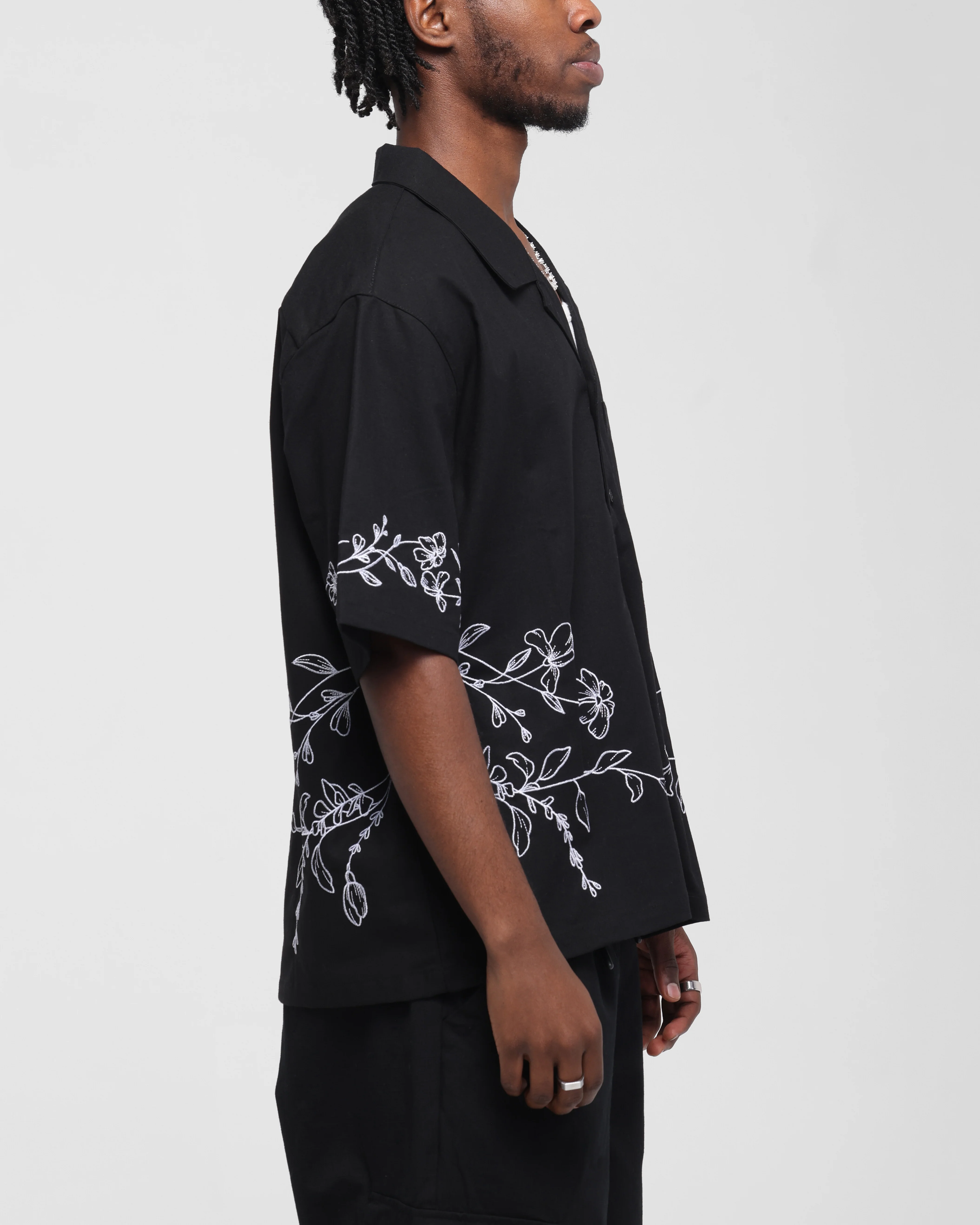 Carre Botanica Button Up Shirt Black - Image 2