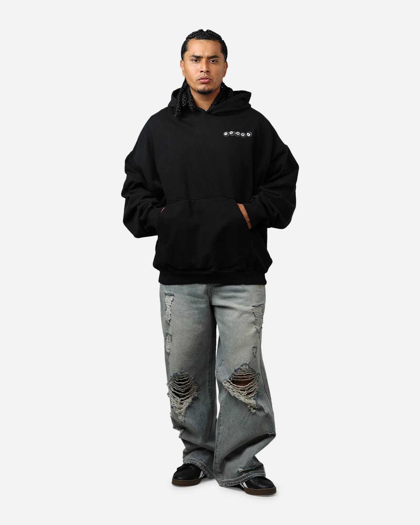 Carre Break Hoodie Black - Image 3
