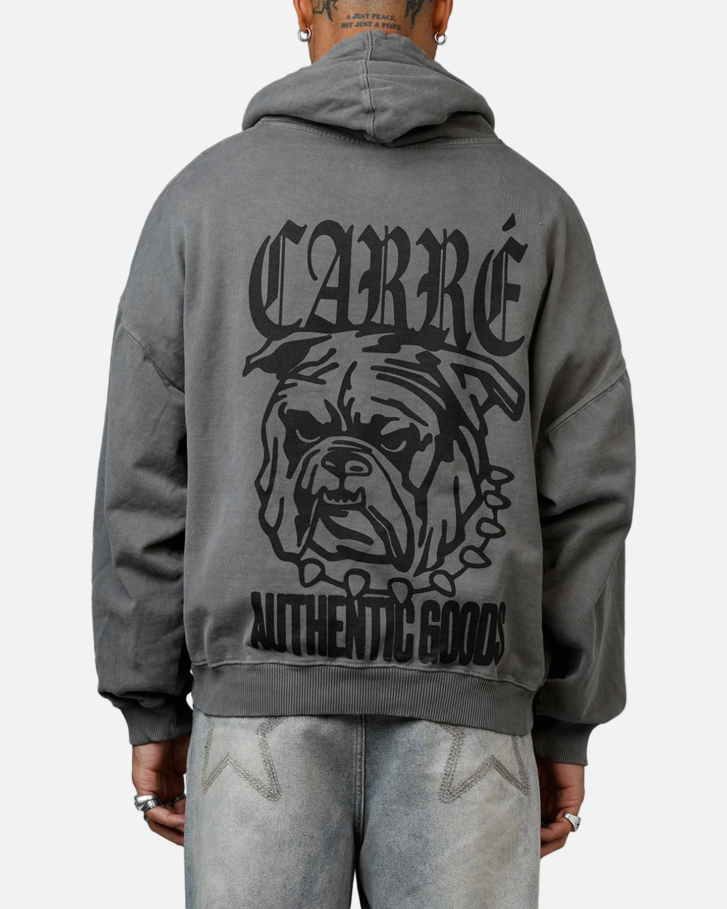 Carre Bulldog Premium Hoodie Washed Charcoal