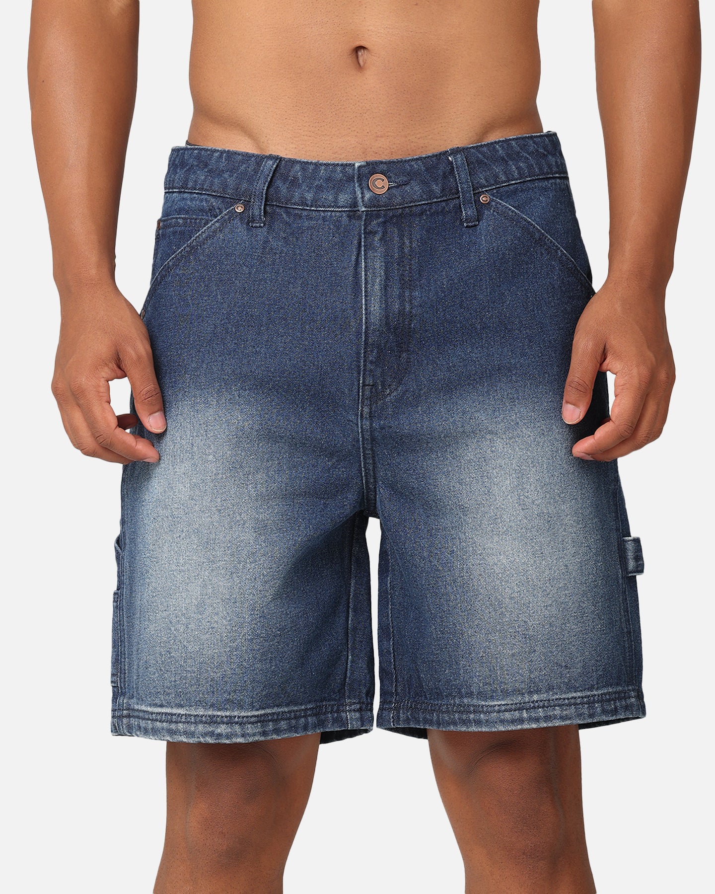 Carre C-Star Denim Shorts Mid Blue Denim - Image 7