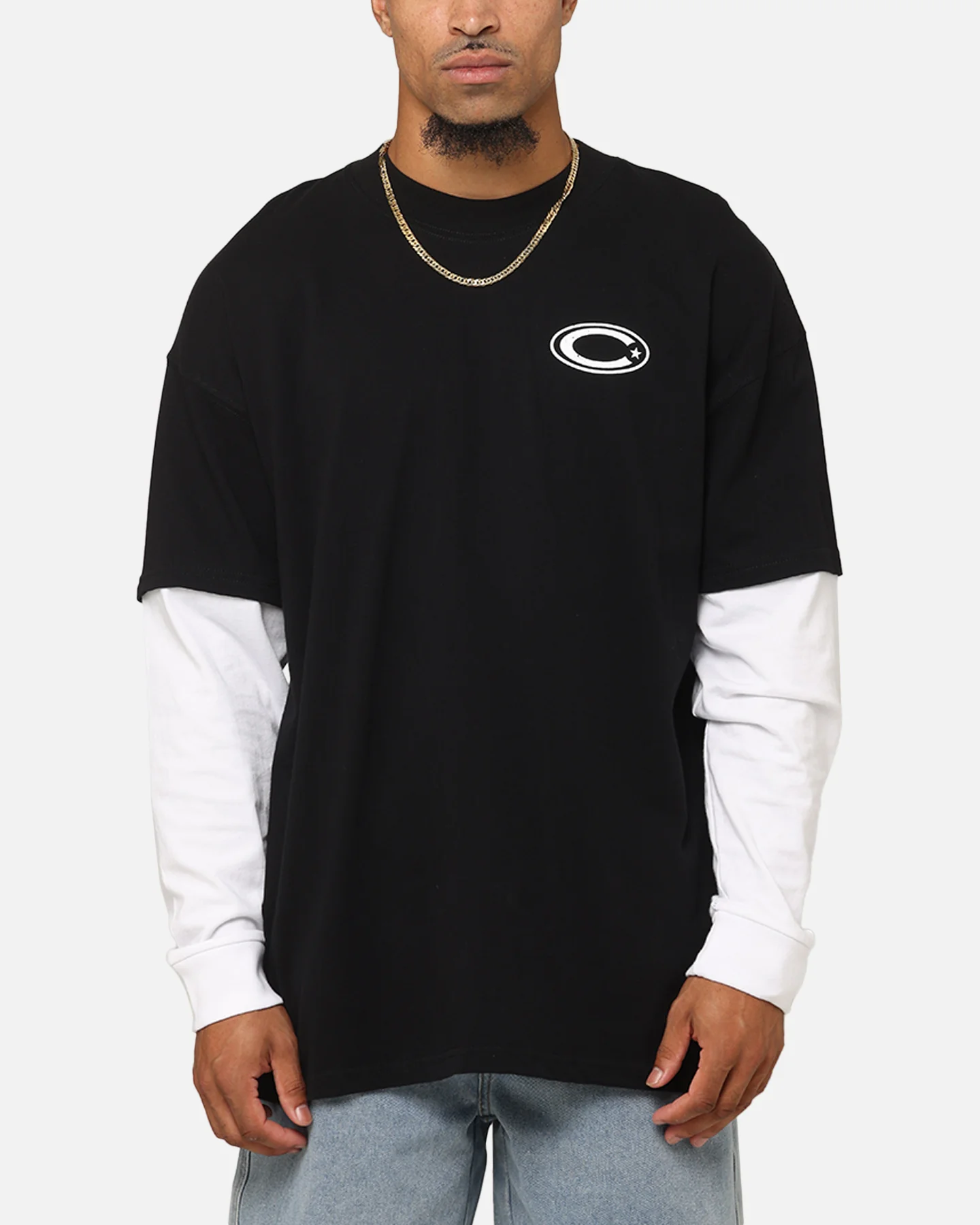 Carre C-Star Long Sleeve T-Shirt Black/White - Image 2
