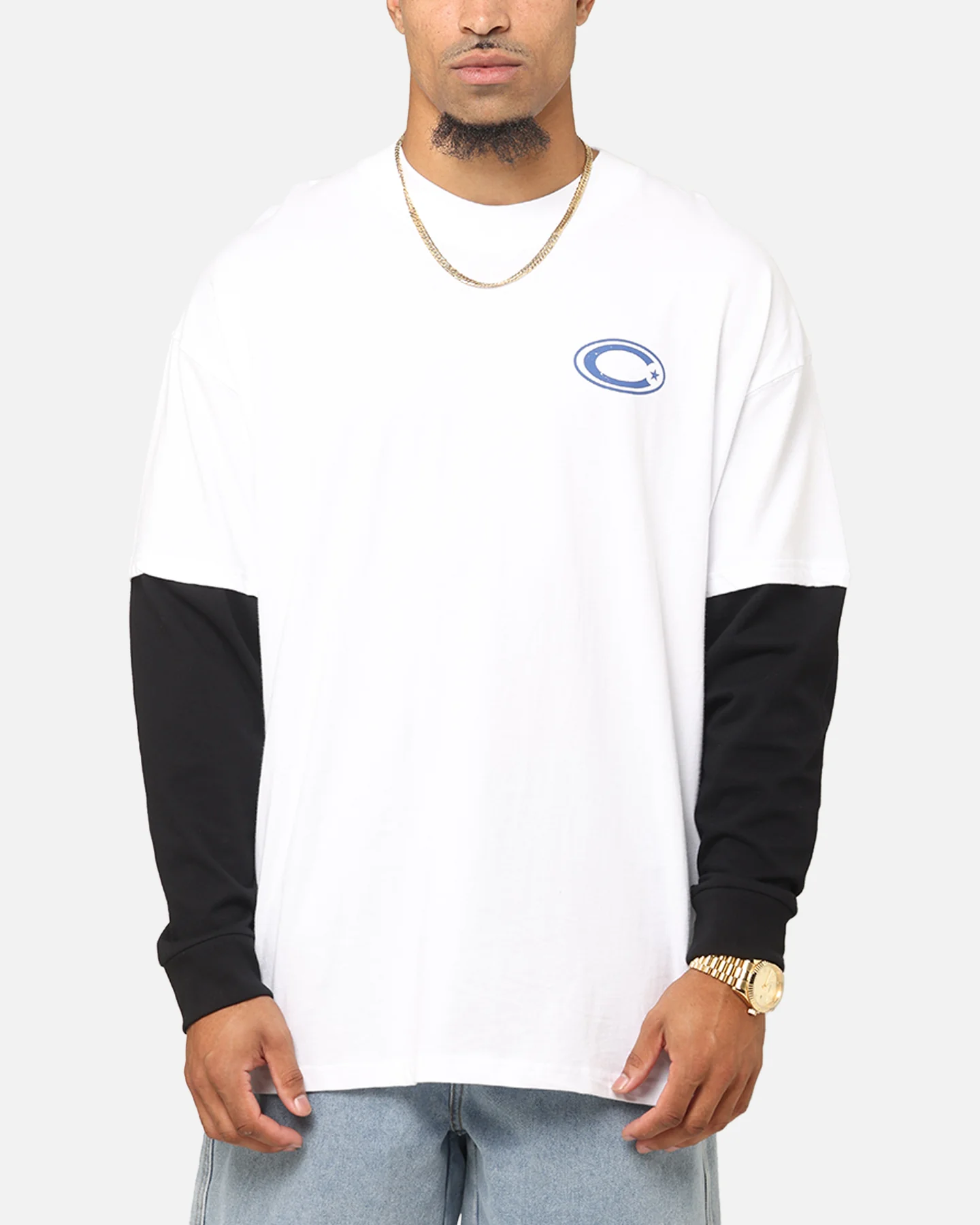 Carre C-Star Long Sleeve T-Shirt White/Black - Image 2
