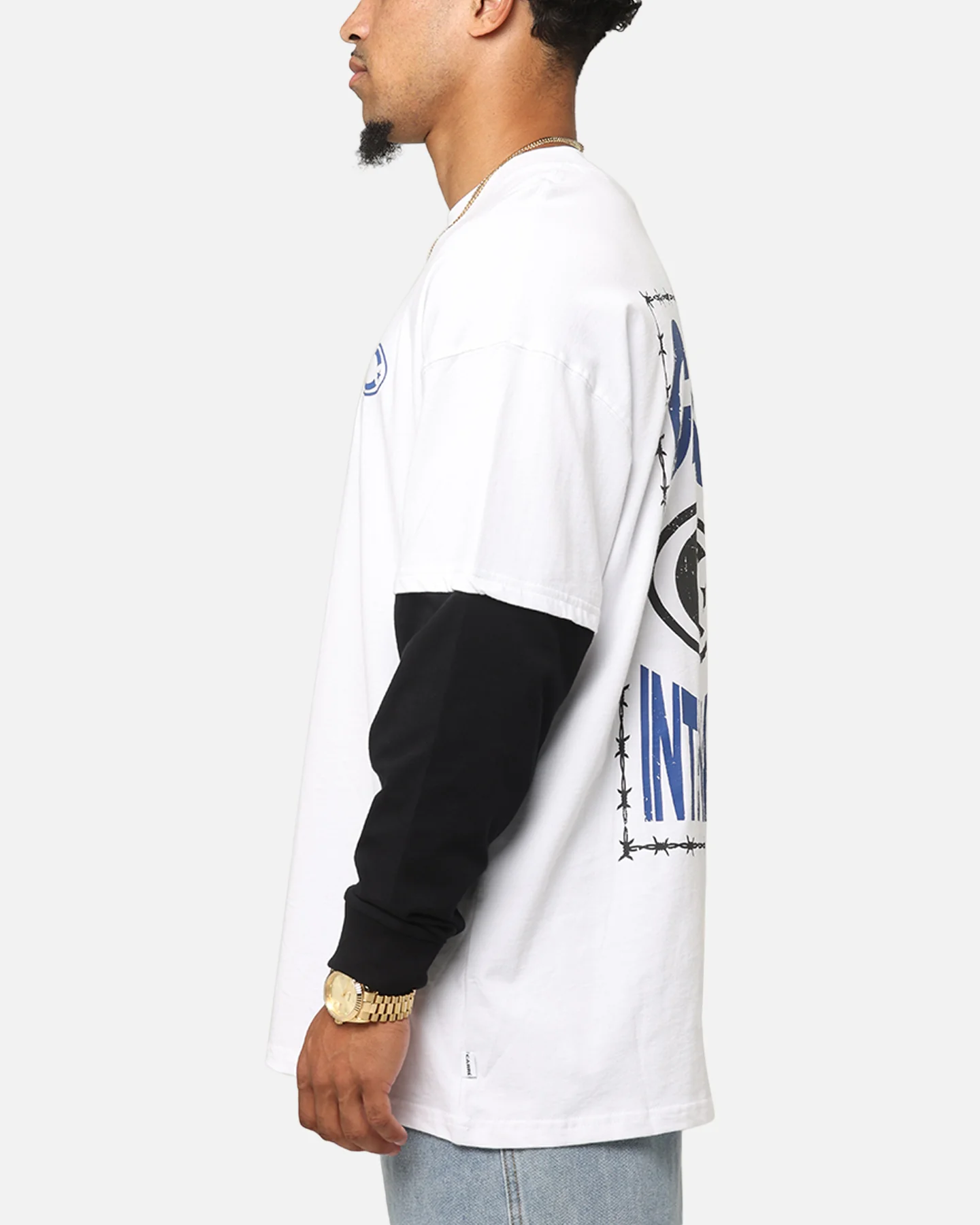 Carre C-Star Long Sleeve T-Shirt White/Black - Image 6