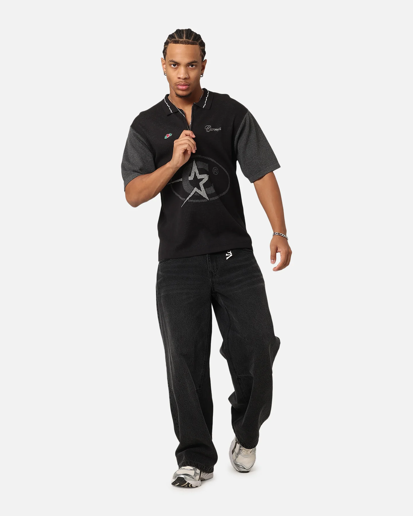 Carre C-Superstar Knitted Polo Shirt Black - Image 2