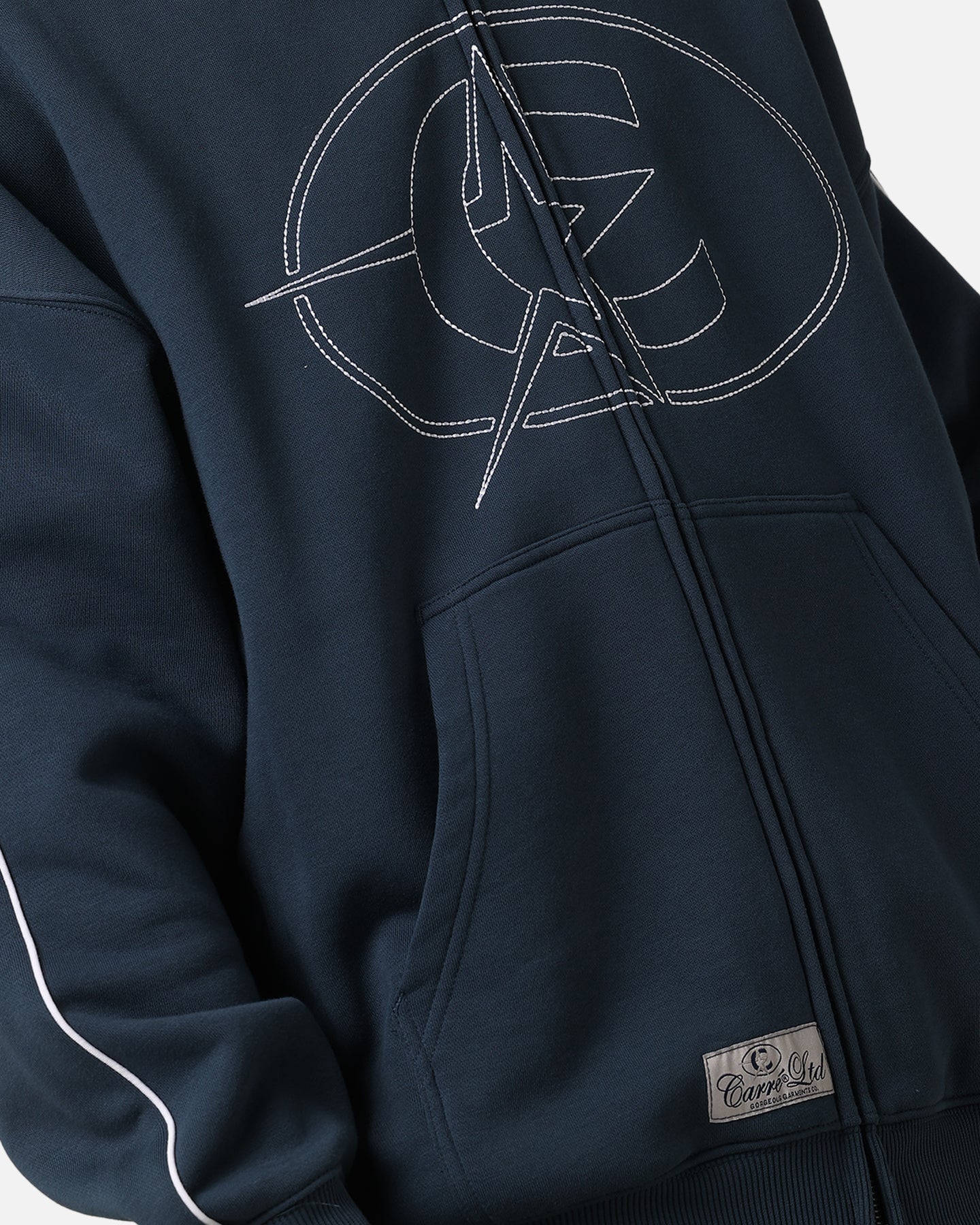 Carre C-Superstar Pipe Zip Hoodie Navy - Image 6