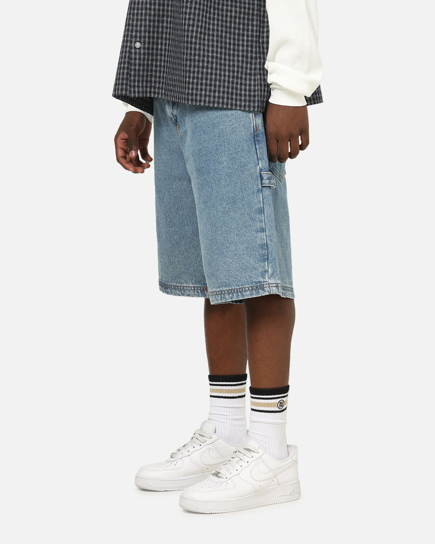 Carre Carpenter Jorts Mid Blue Denim - Image 5