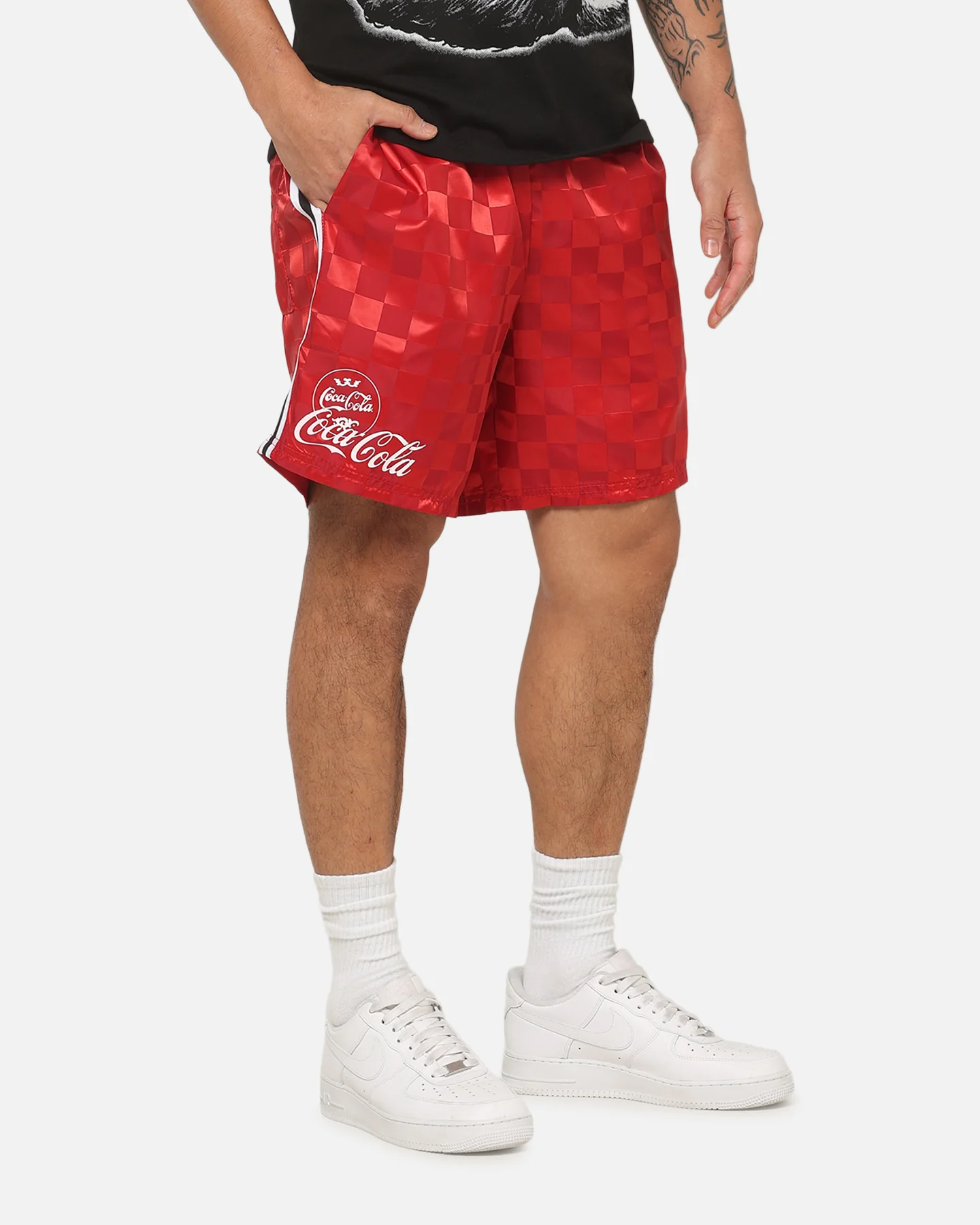 Carre Carré X Coca Cola Legacy Checker Shorts Red - Image 5