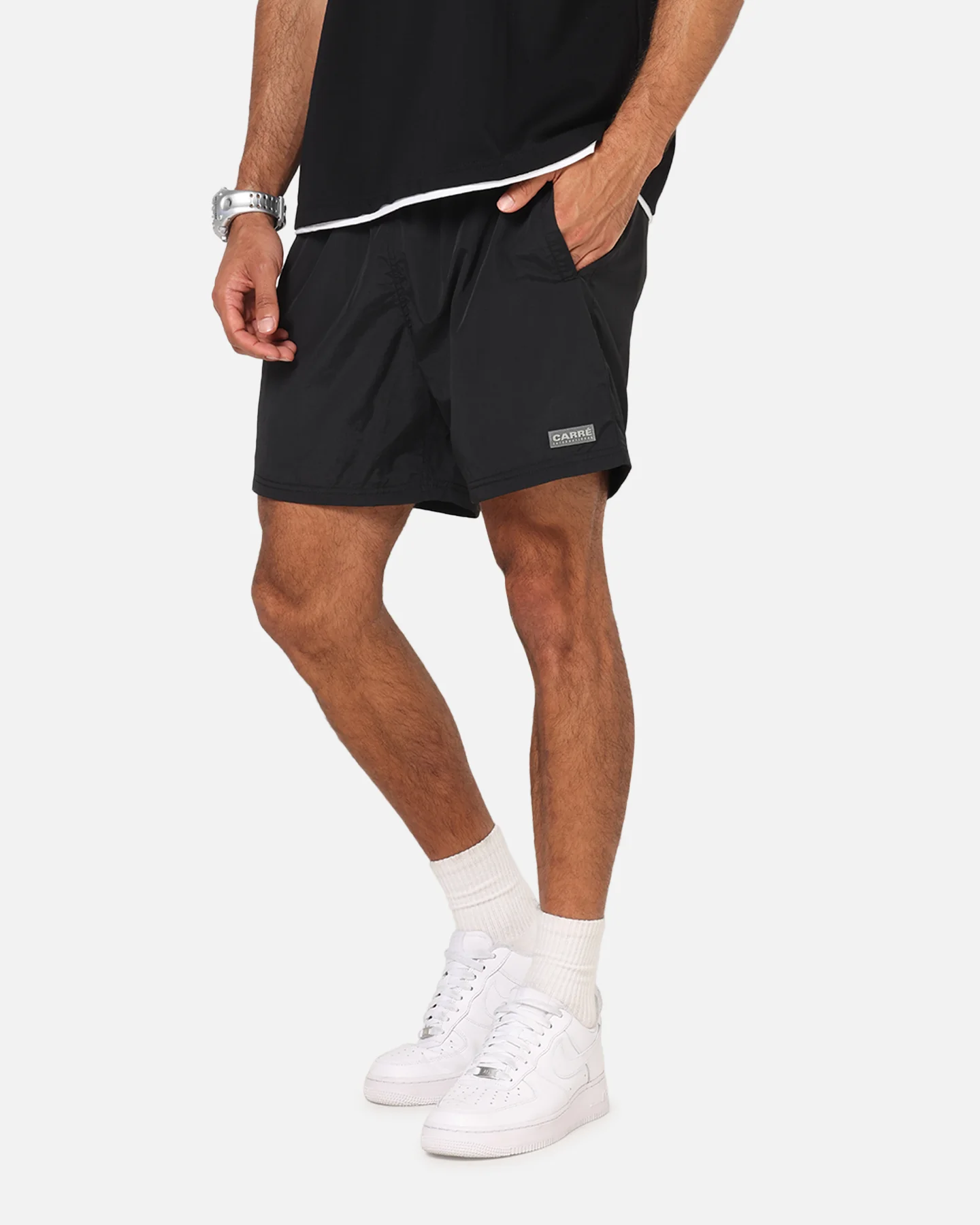 Carre Classic Nylon Shorts Black - Image 5