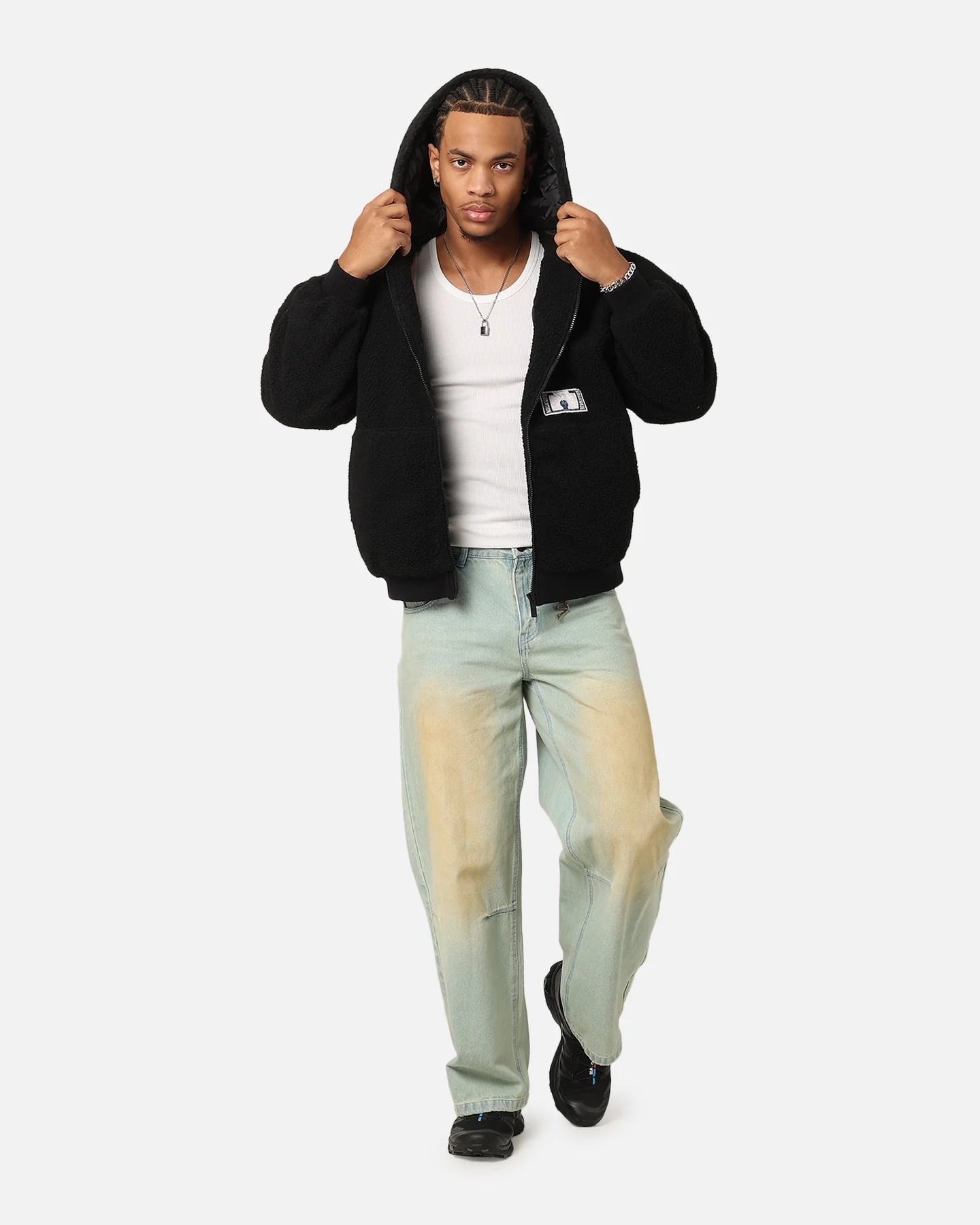 Carre Classic Sherpa Jacket Black - Image 6