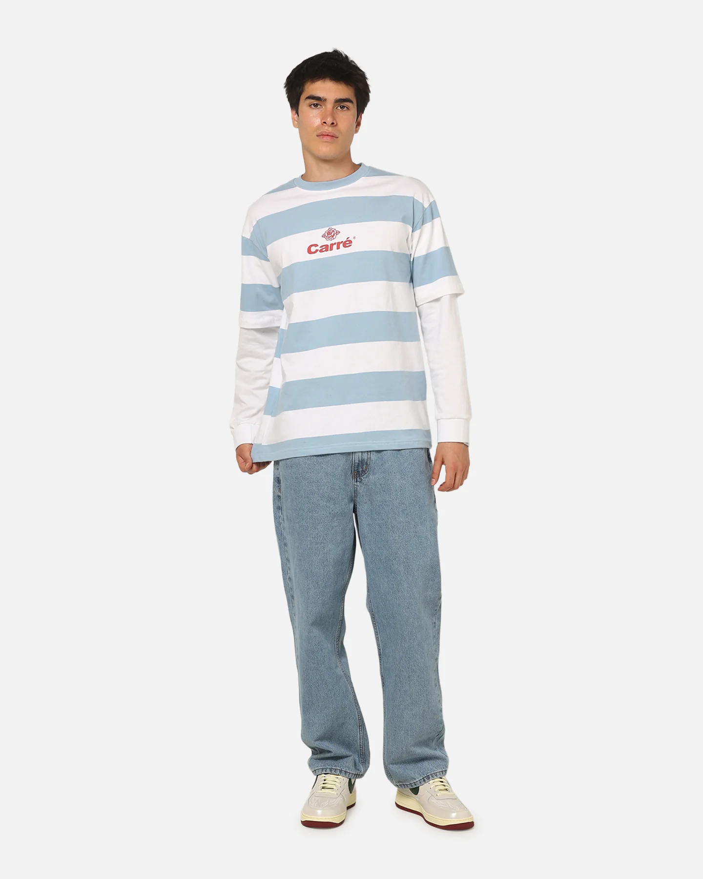Carre Club Stripe Long Sleeve T-Shirt Blue Stripe - Image 2