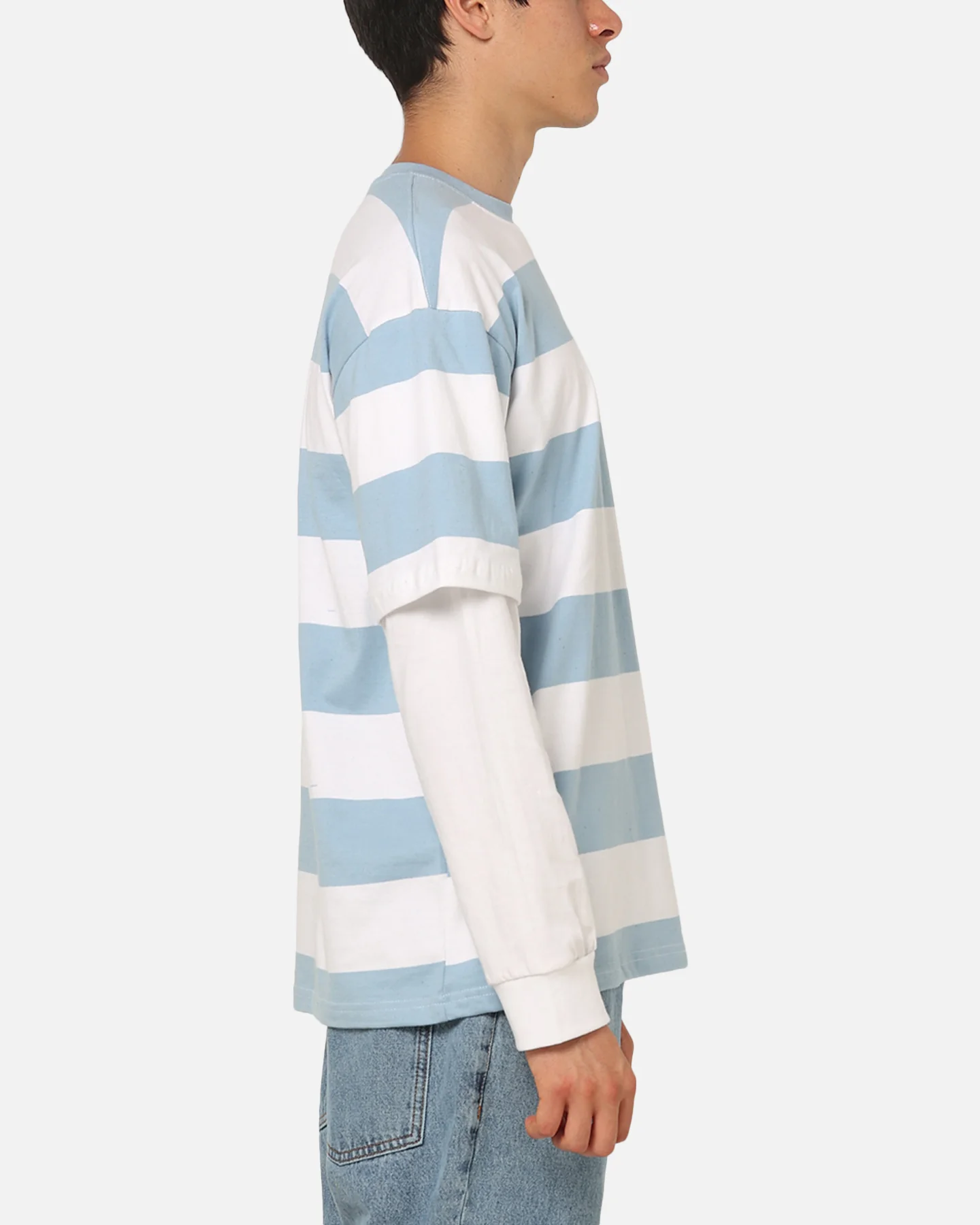 Carre Club Stripe Long Sleeve T-Shirt Blue Stripe - Image 4