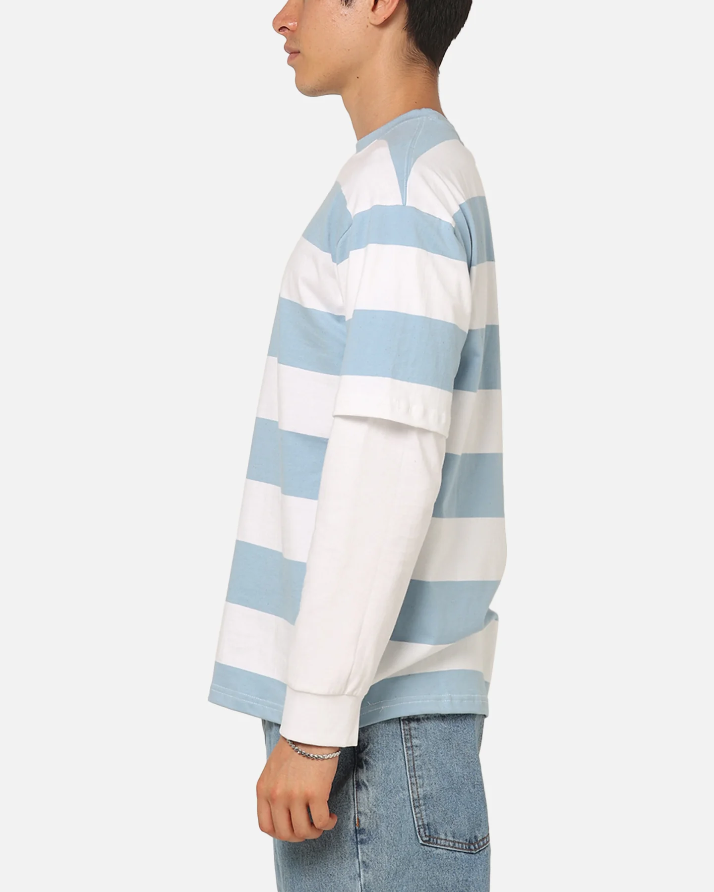 Carre Club Stripe Long Sleeve T-Shirt Blue Stripe - Image 5