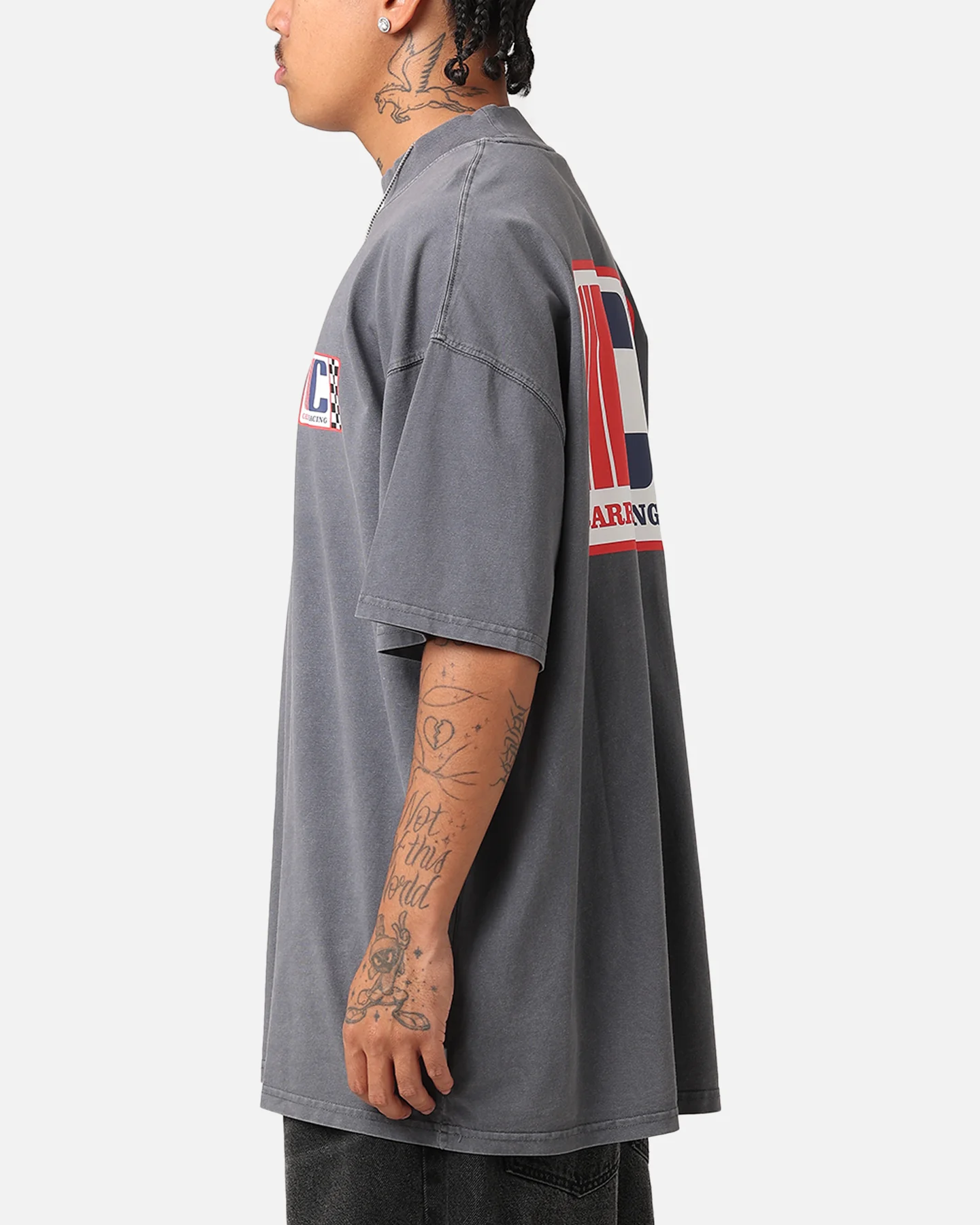 Carre Course Oversized T-Shirt Vintage Grey - Image 6