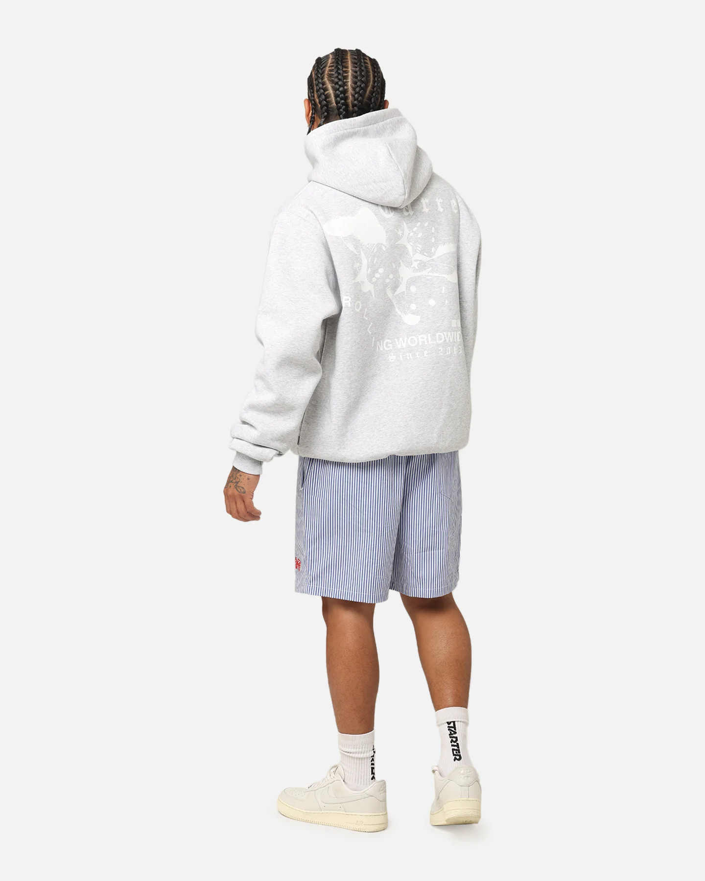 Carre Dice Club Hoodie Grey Marle - Image 3