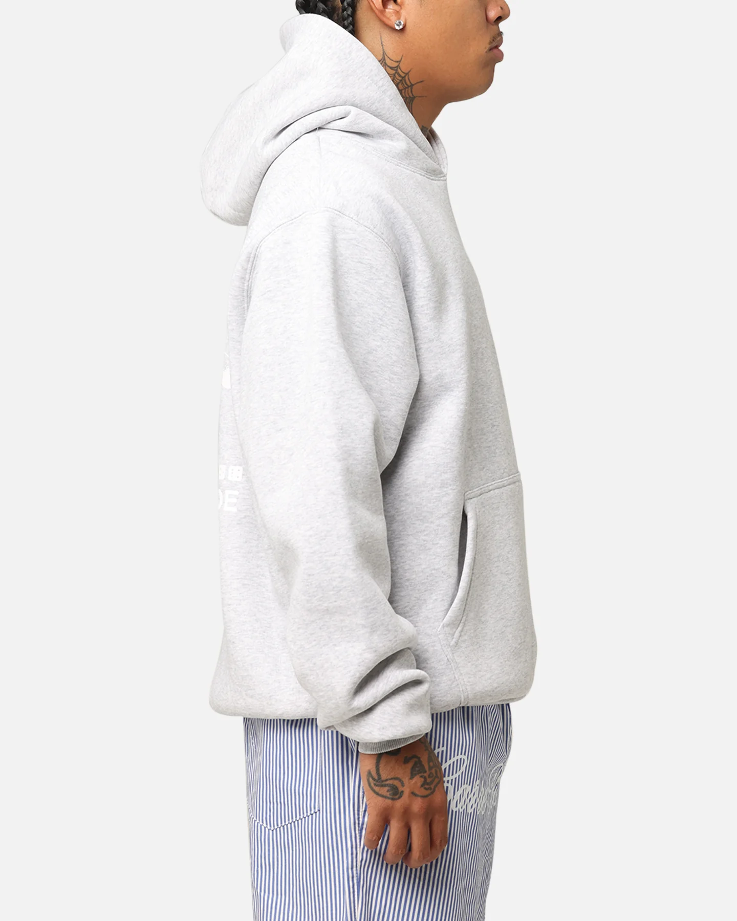 Carre Dice Club Hoodie Grey Marle - Image 4