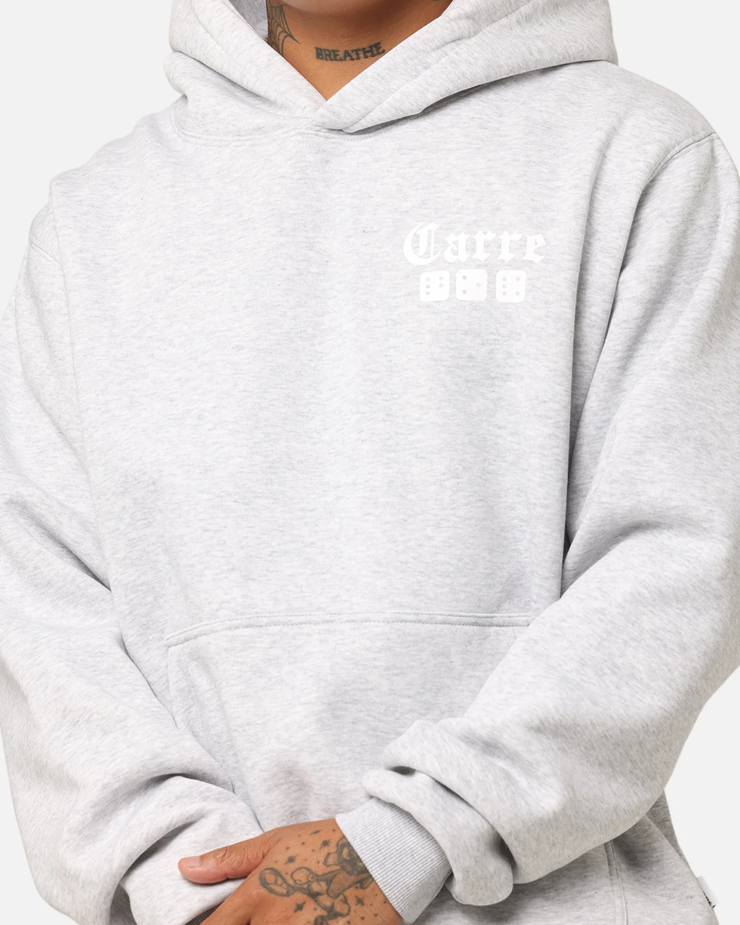Carre Dice Club Hoodie Grey Marle - Image 7