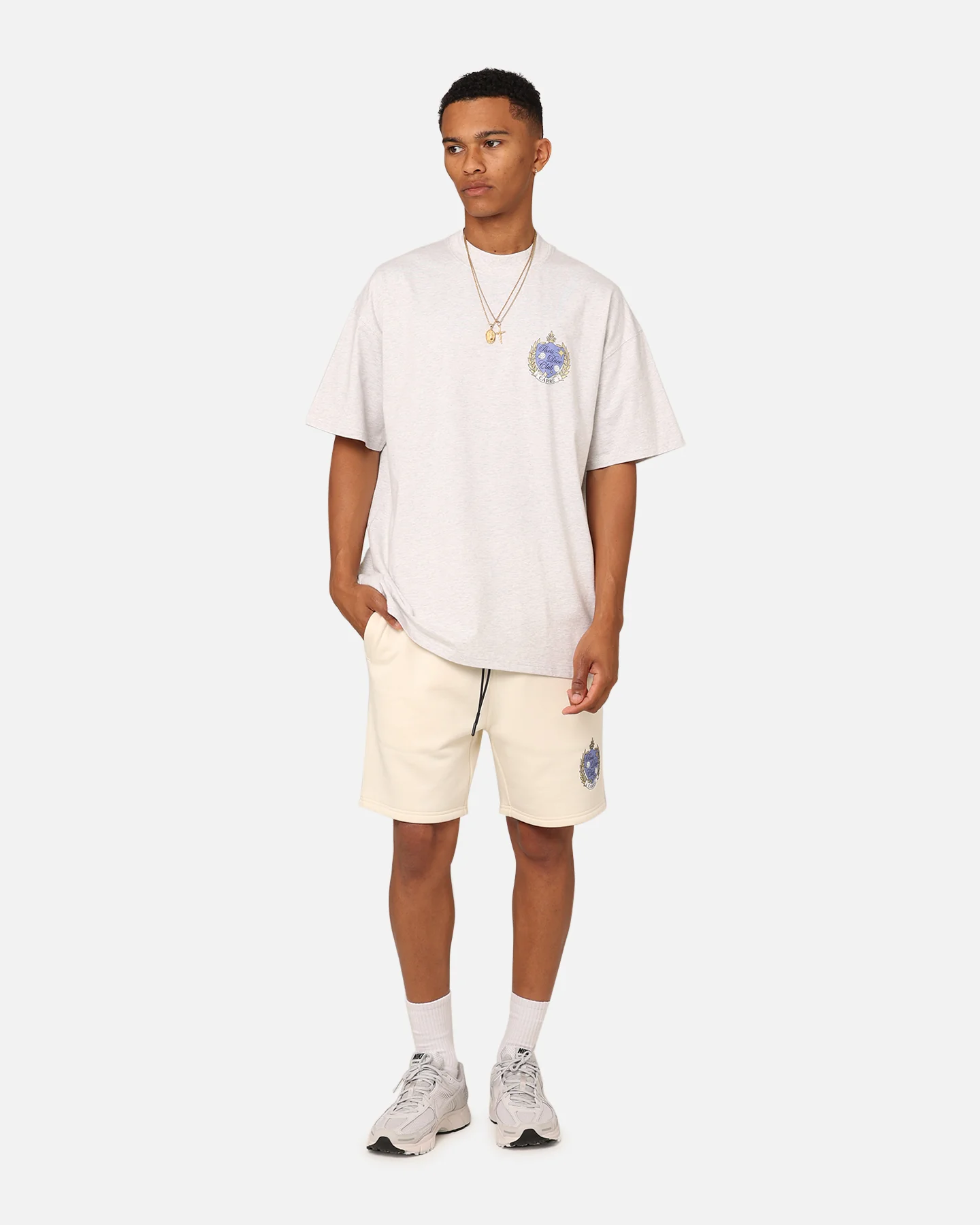 Carre Dice Club Sweat Shorts Stone - Image 2