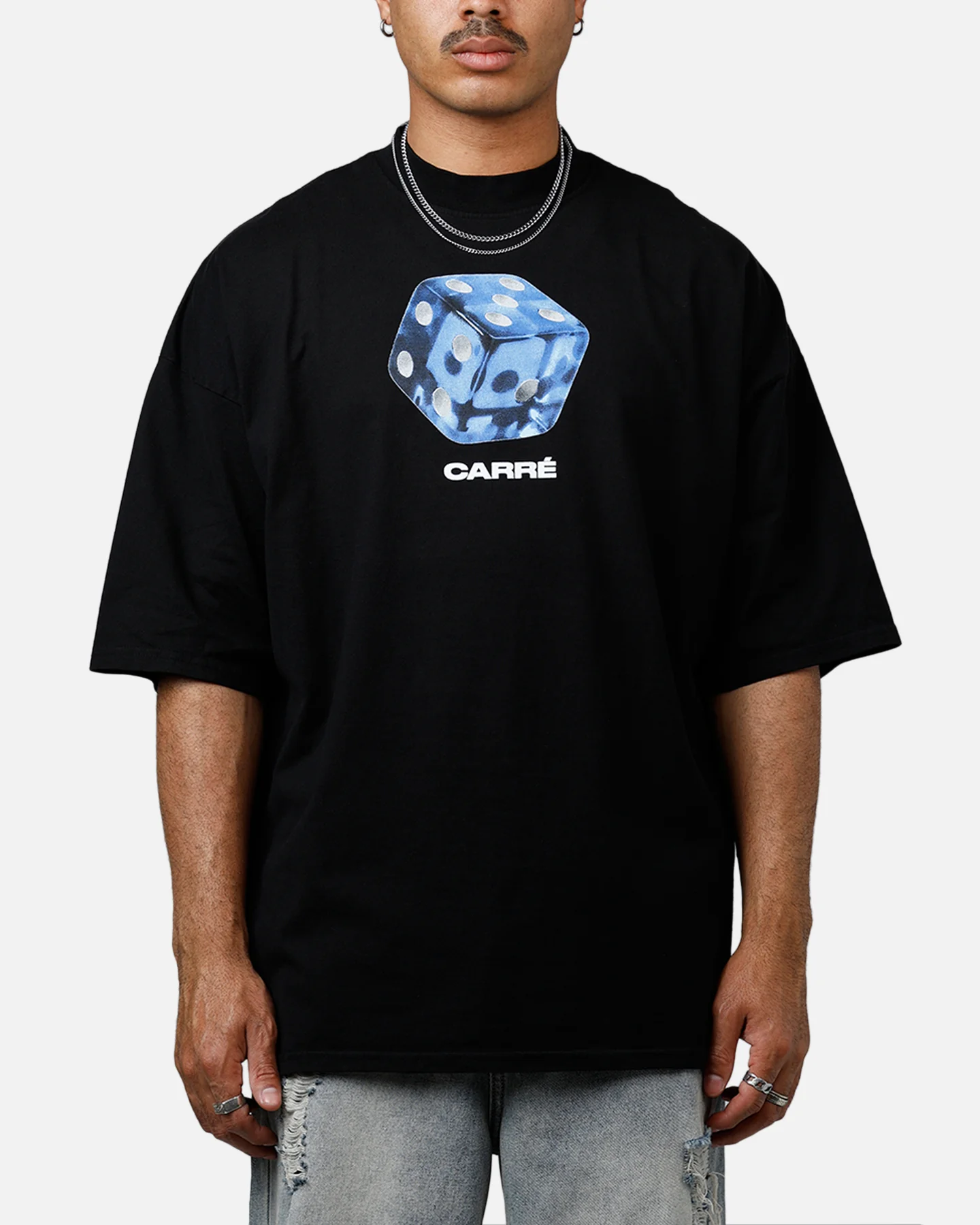 Carre Die Mock T-Shirt Black