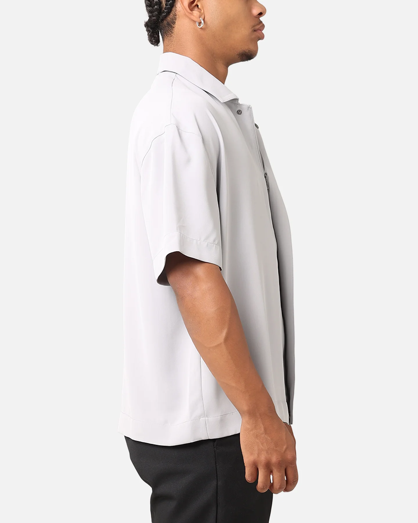 Carre Exceptional Pocket Oversized Shirt Light Grey - Image 4
