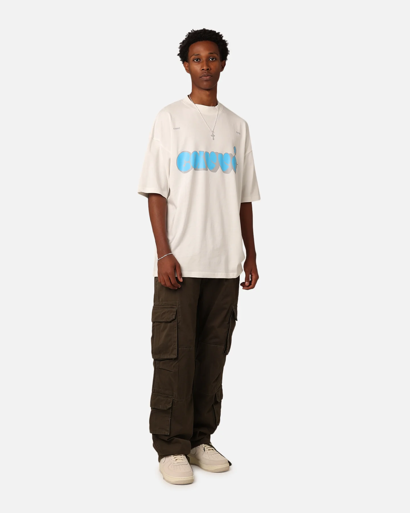 Carre Experienced Mock Oversized T-Shirt Off White - Image 3