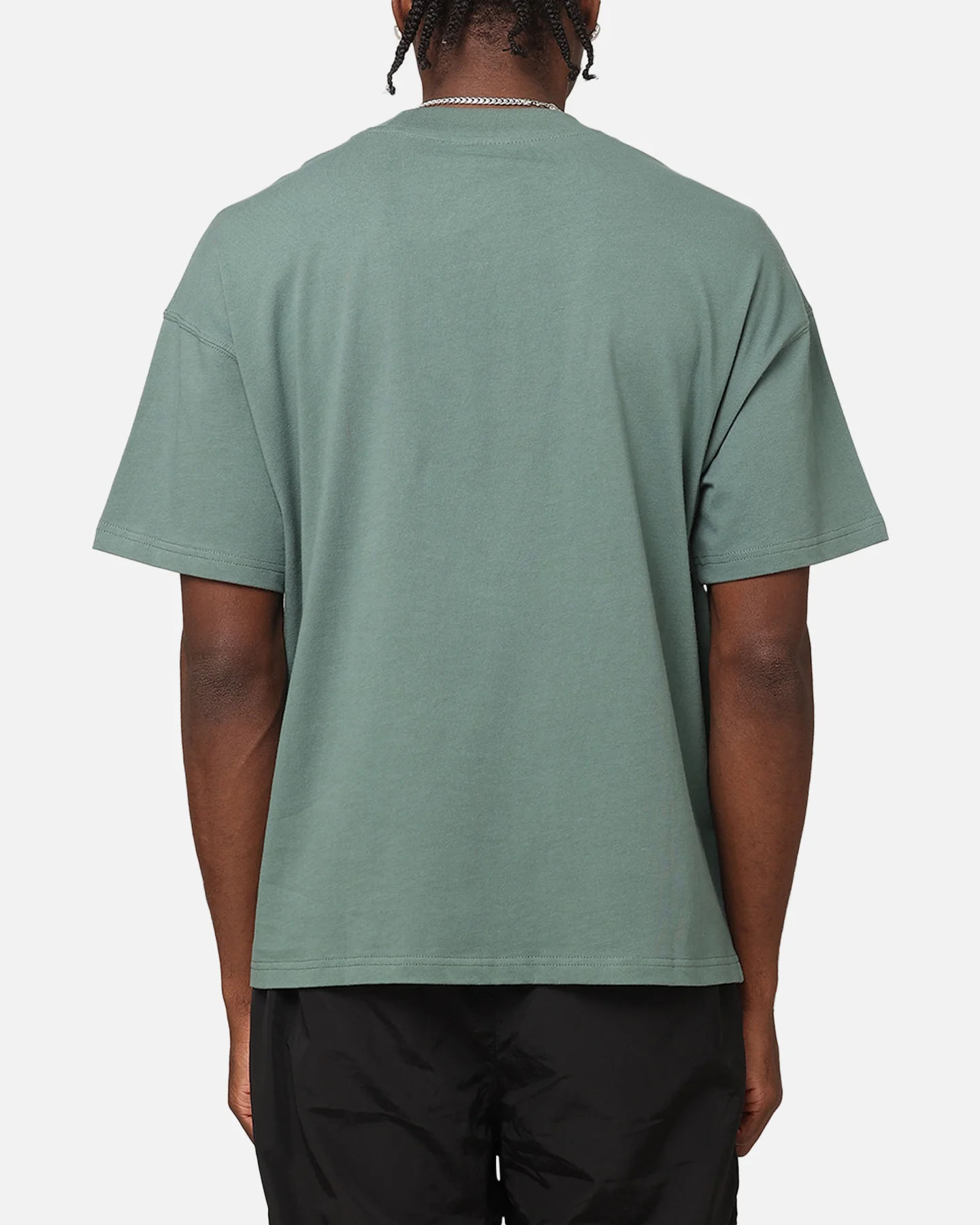 Carre Floral Pocket Oversized T-Shirt Forest Green - Image 3