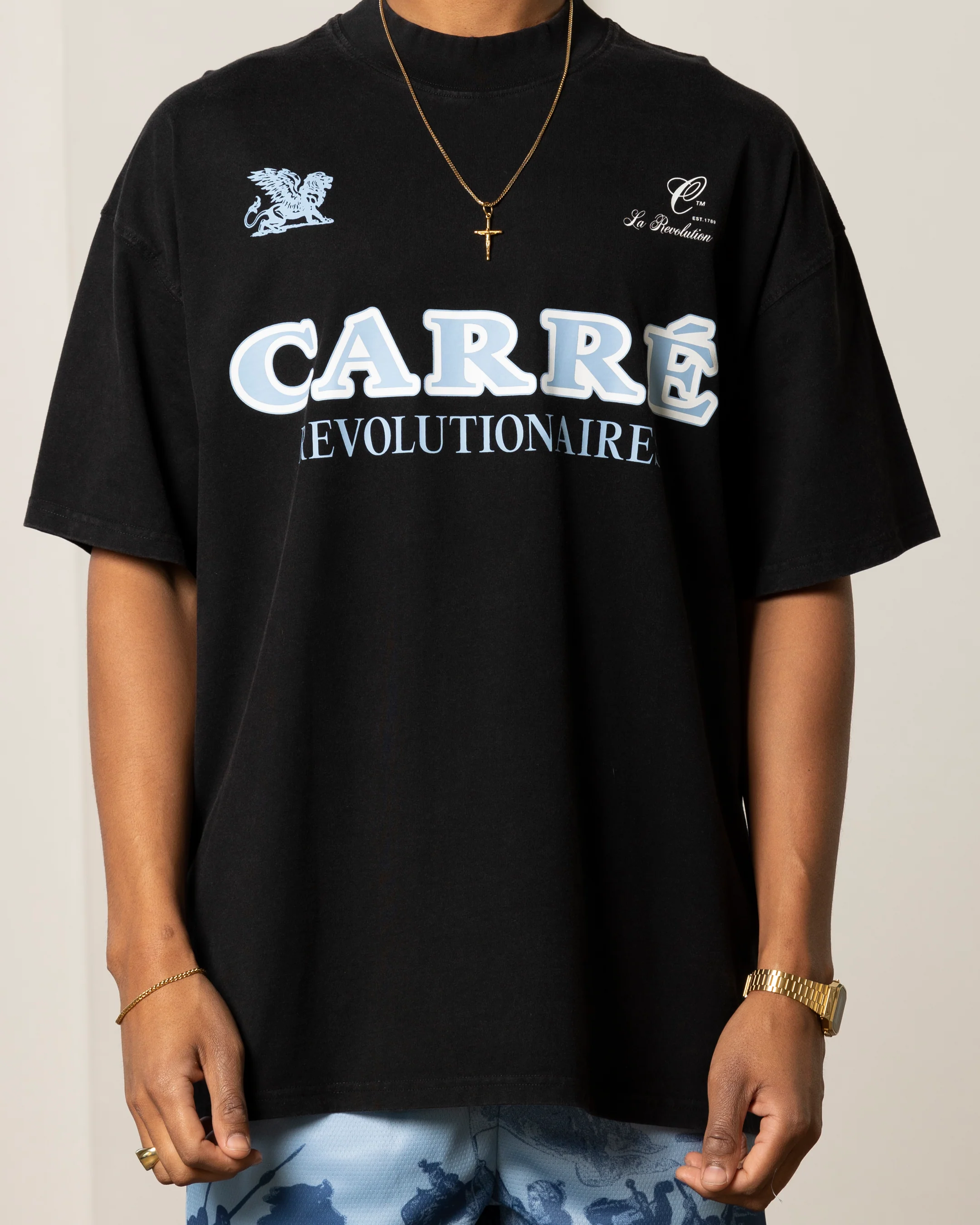 Carre Formula Oversized T-Shirt Washed Black - Image 3