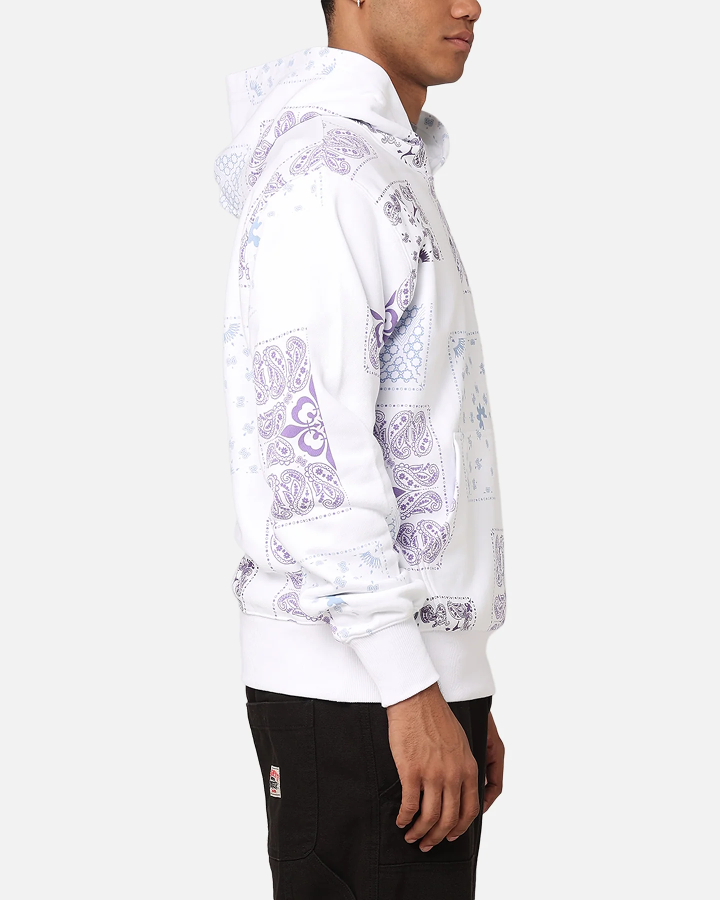 Carre Fragment Paisley Hoodie White - Image 4