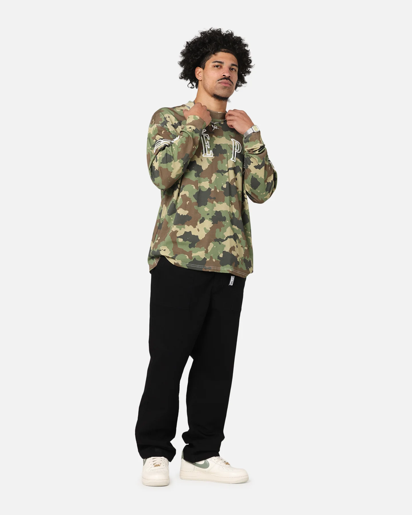 Carre Global Oversized Long Sleeve T-Shirt Camo - Image 2