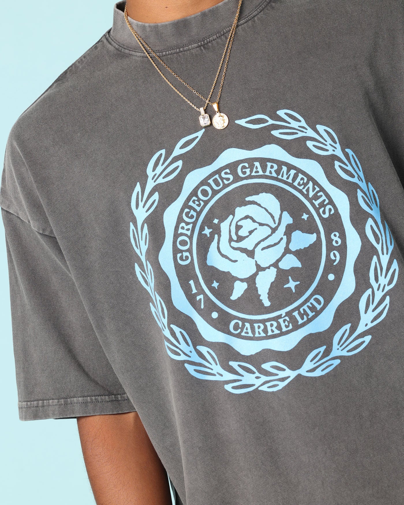 Carré Gorgeous Oversized T-Shirt Washed Charcoal - Image 6