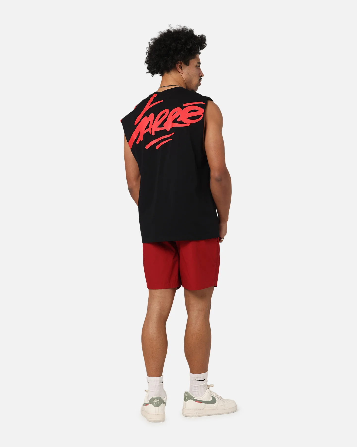 Carre Graffiti Muscle T-Shirt Black/Red - Image 3