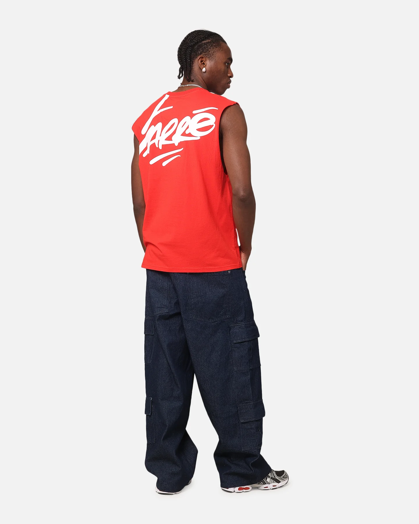 Carre Graffiti Muscle T-Shirt Red - Image 3
