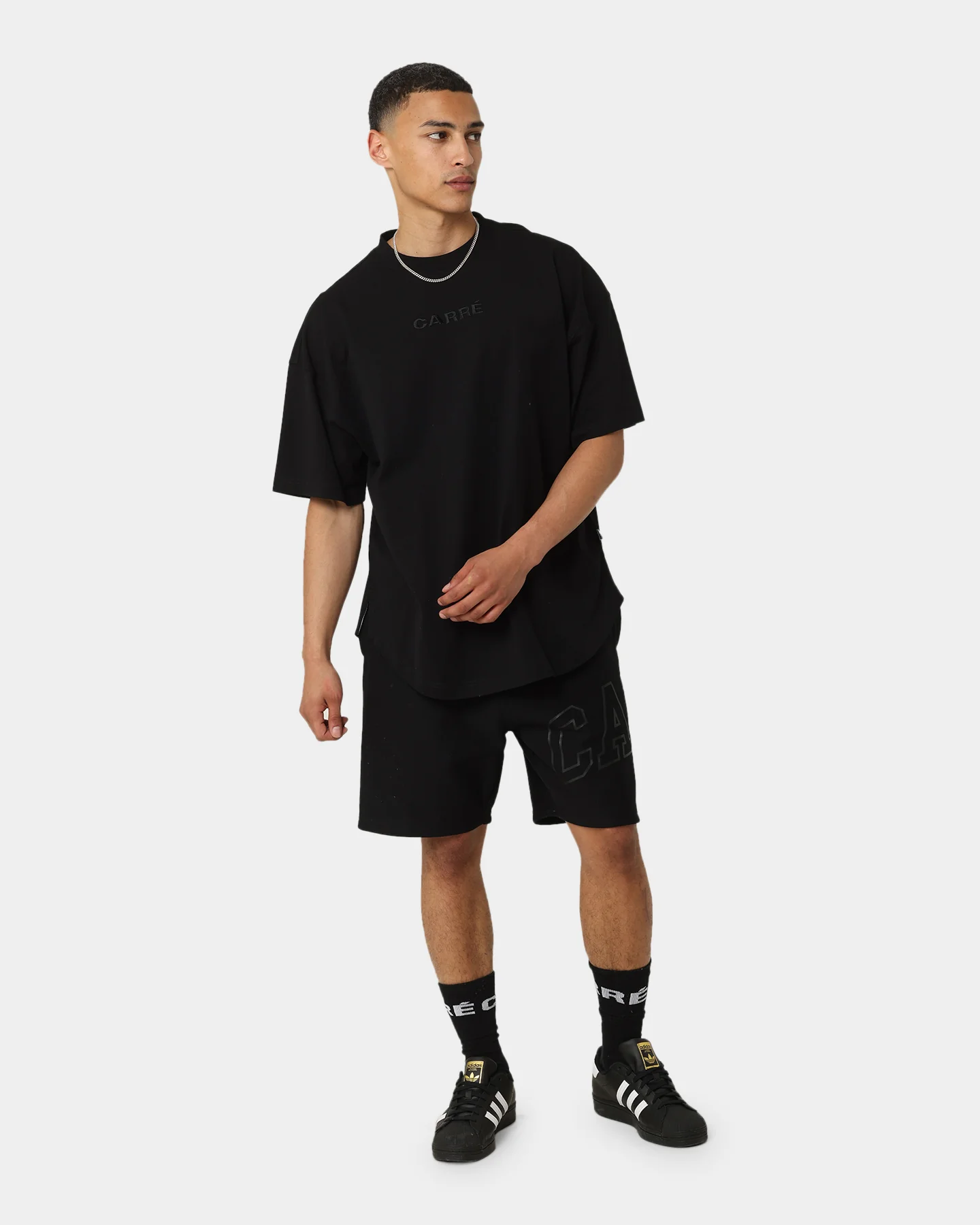 Carré Grid Iron Oversized T-Shirt Black - Image 2