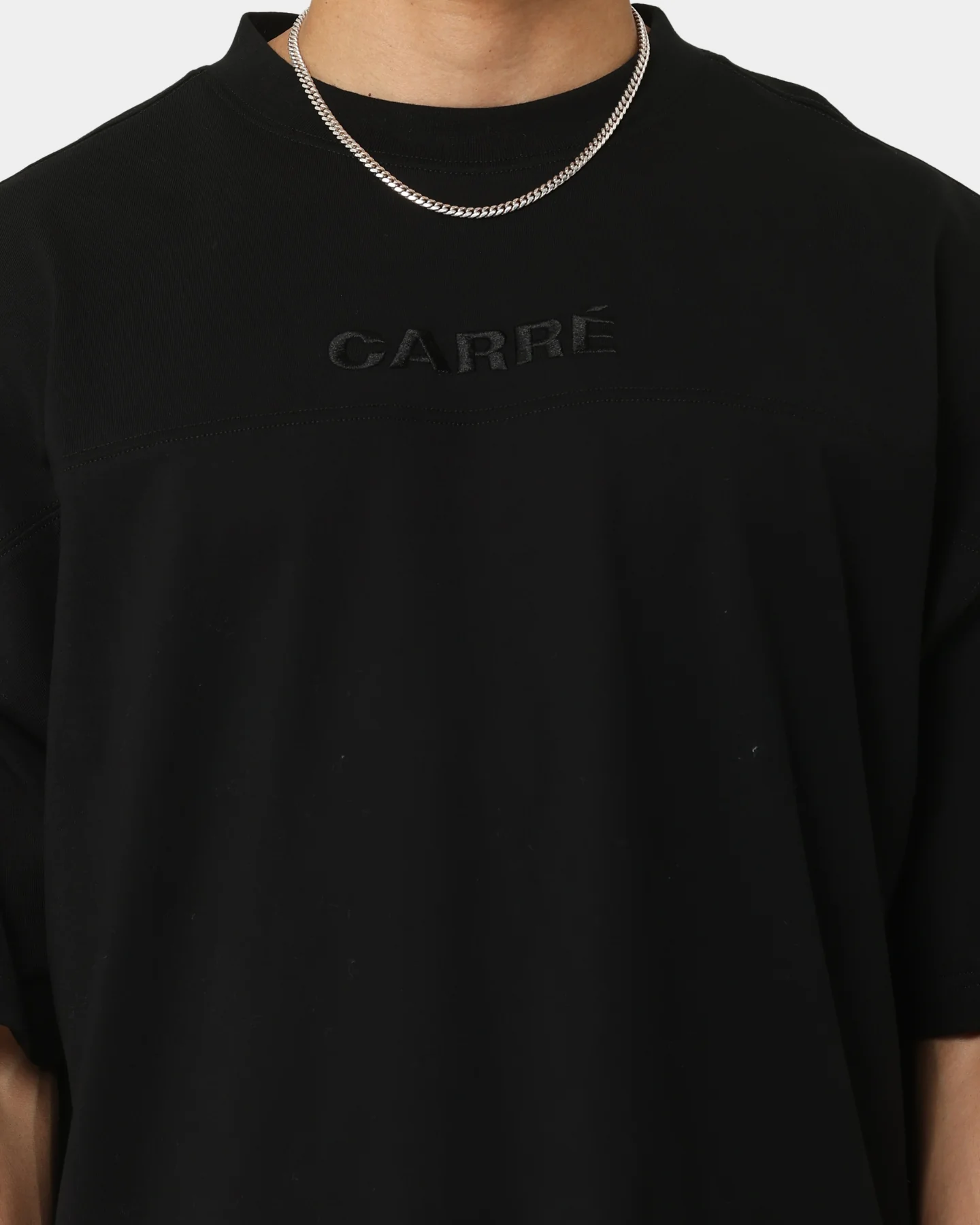 Carré Grid Iron Oversized T-Shirt Black - Image 3