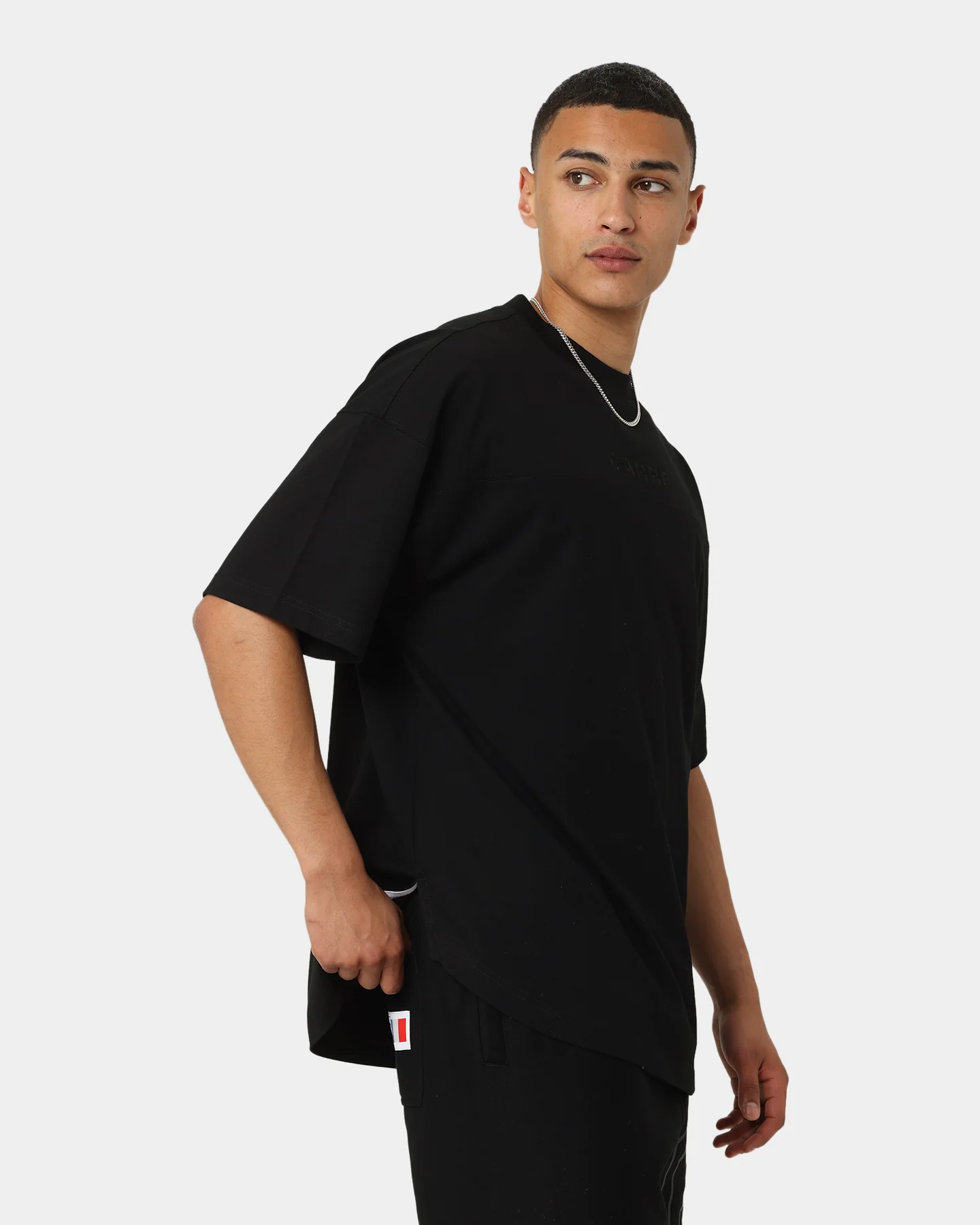 Carré Grid Iron Oversized T-Shirt Black - Image 5