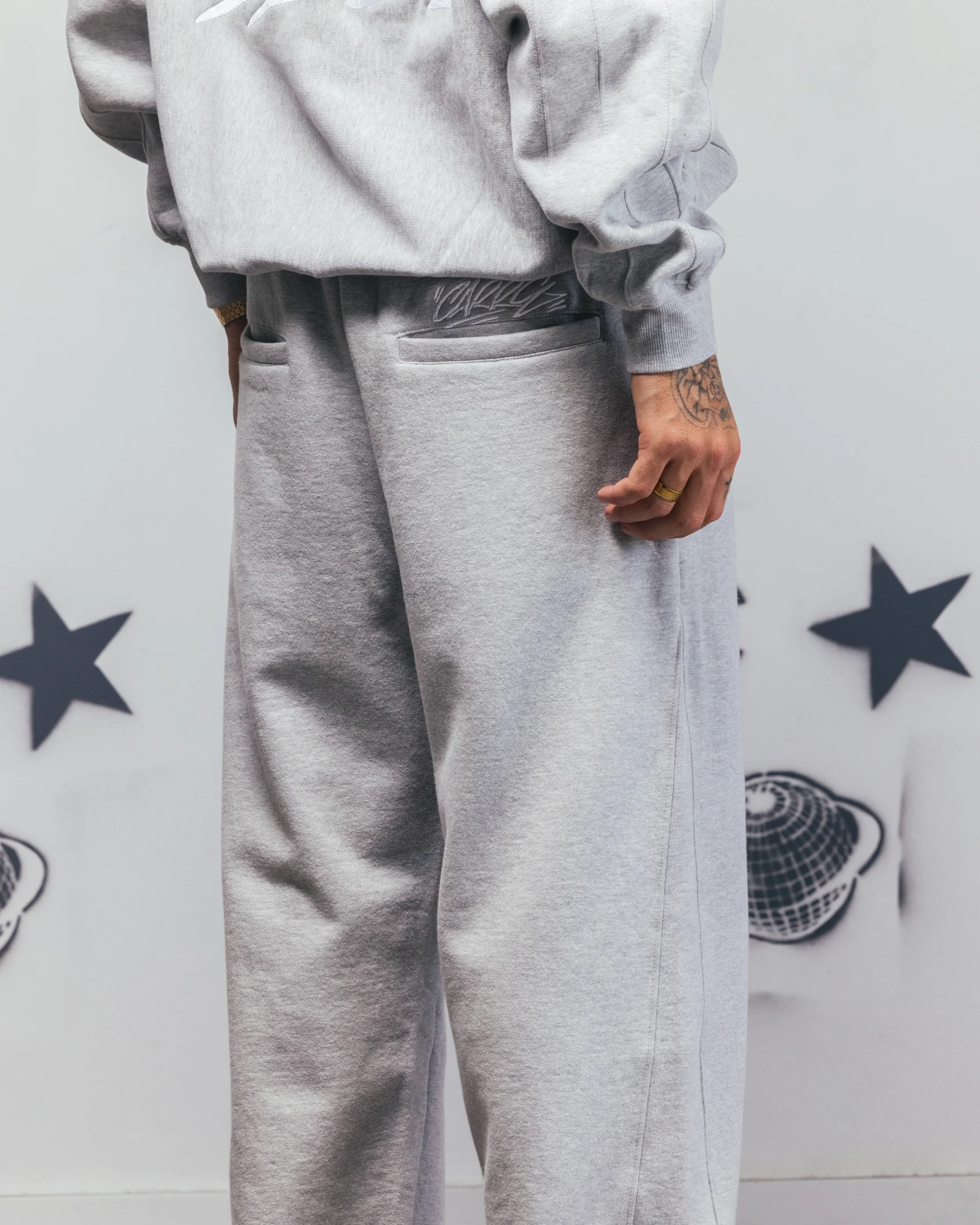 Carre Grit Trackpants Grey Marle - Image 4