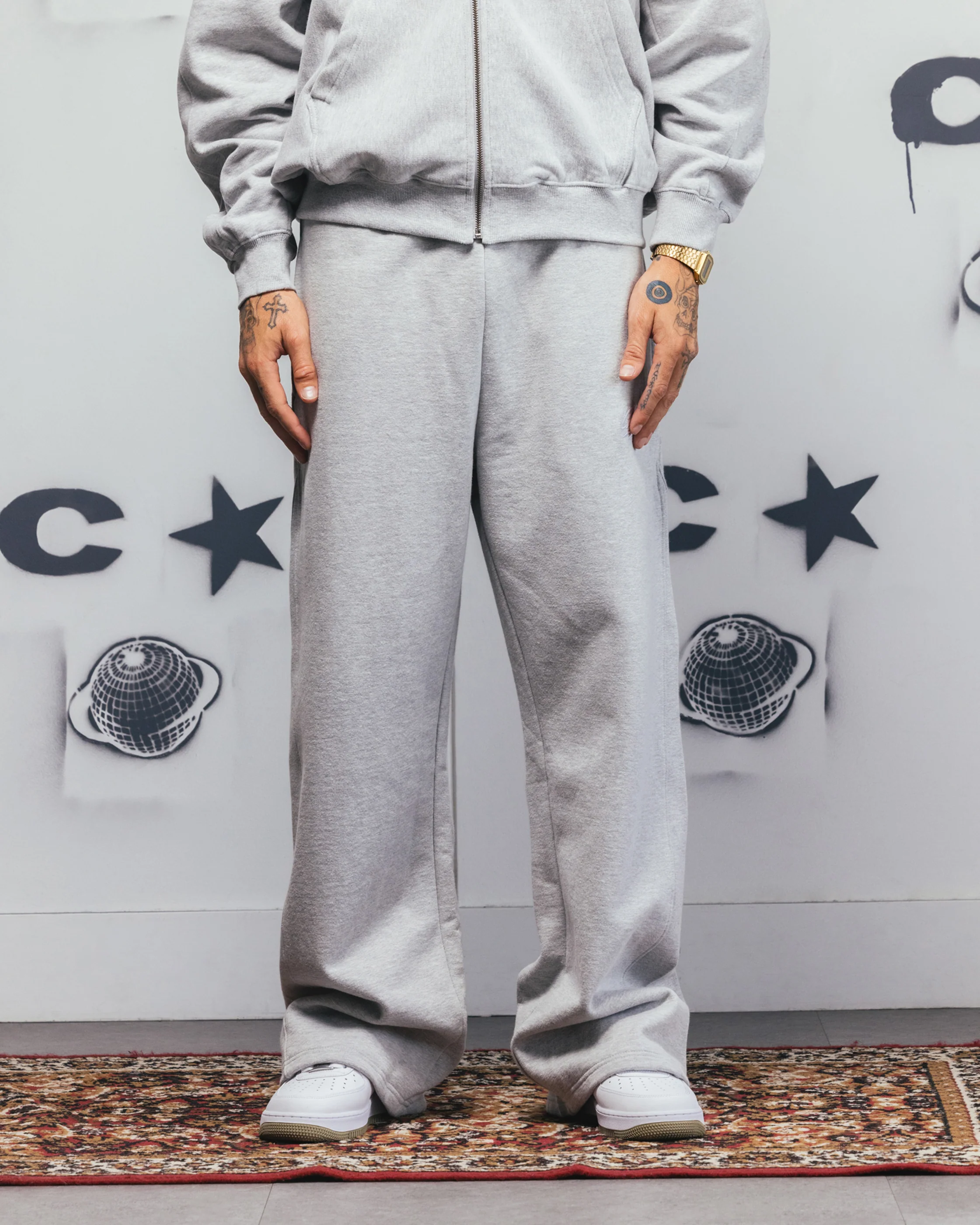 Carre Grit Trackpants Grey Marle - Image 5