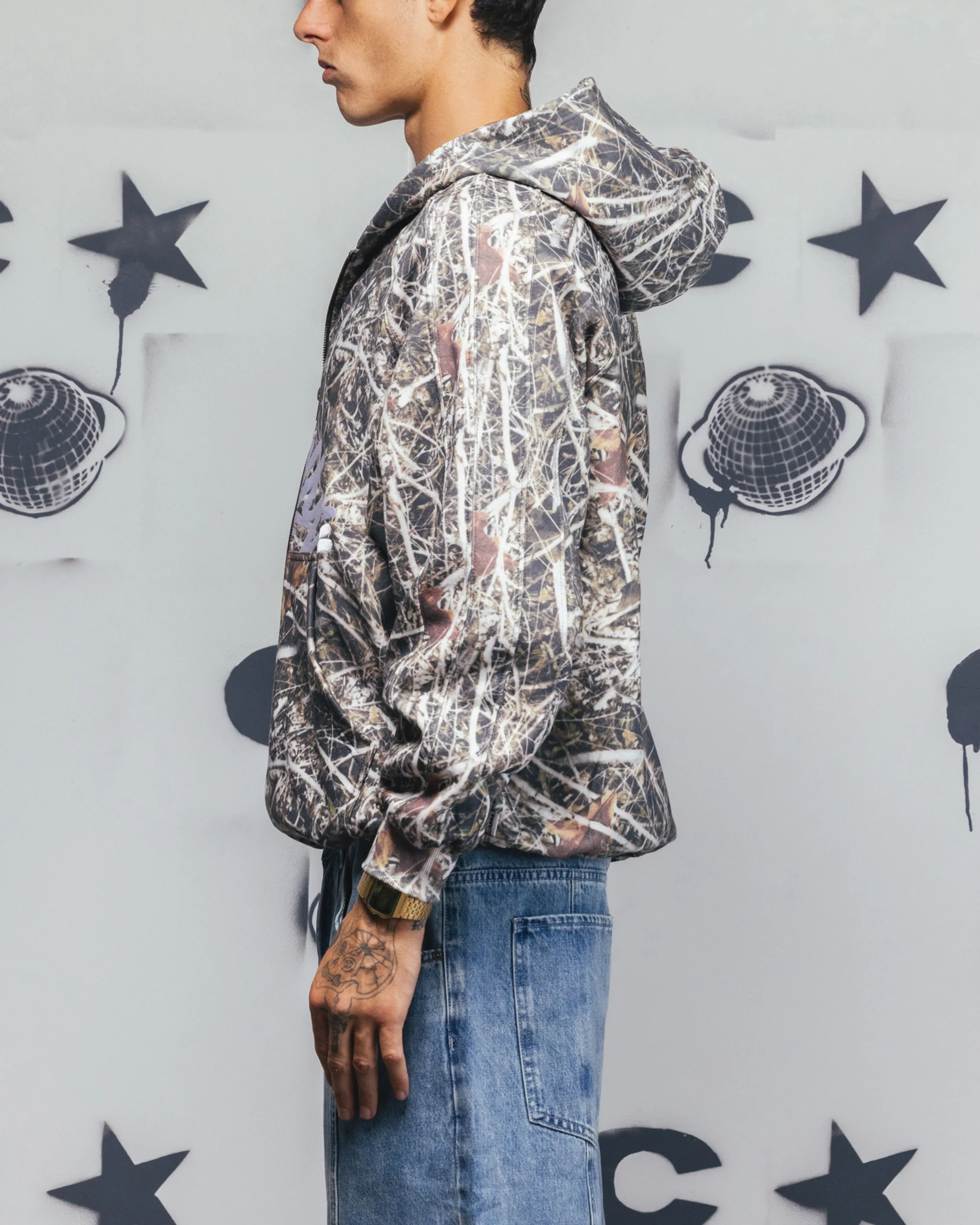 Carre Grit Zip Hoodie Real Tree Camo - Image 6