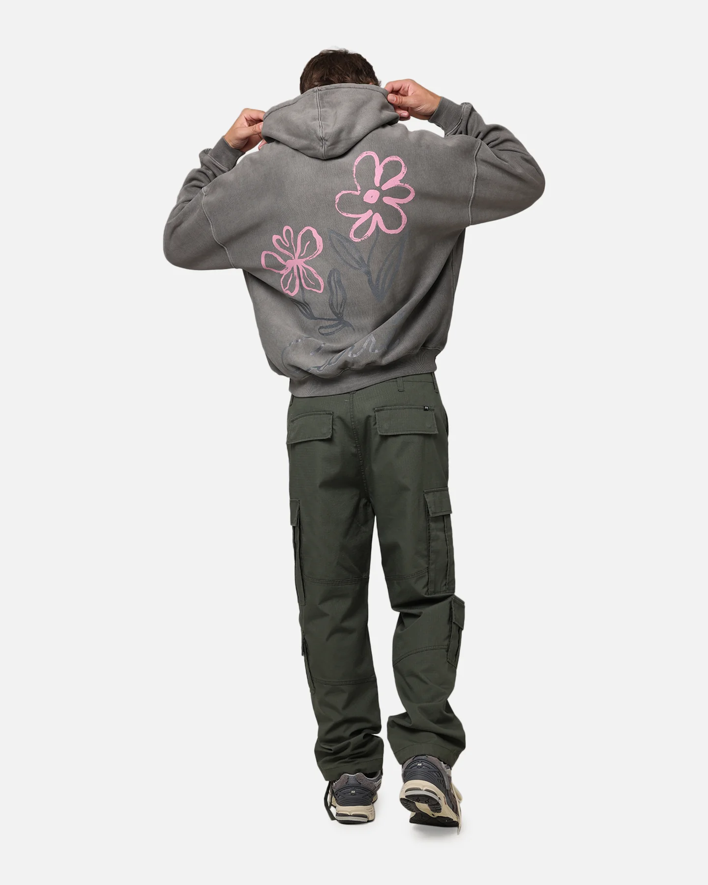 Carre Hand Picked Hoodie Washed Charcoal - Image 4