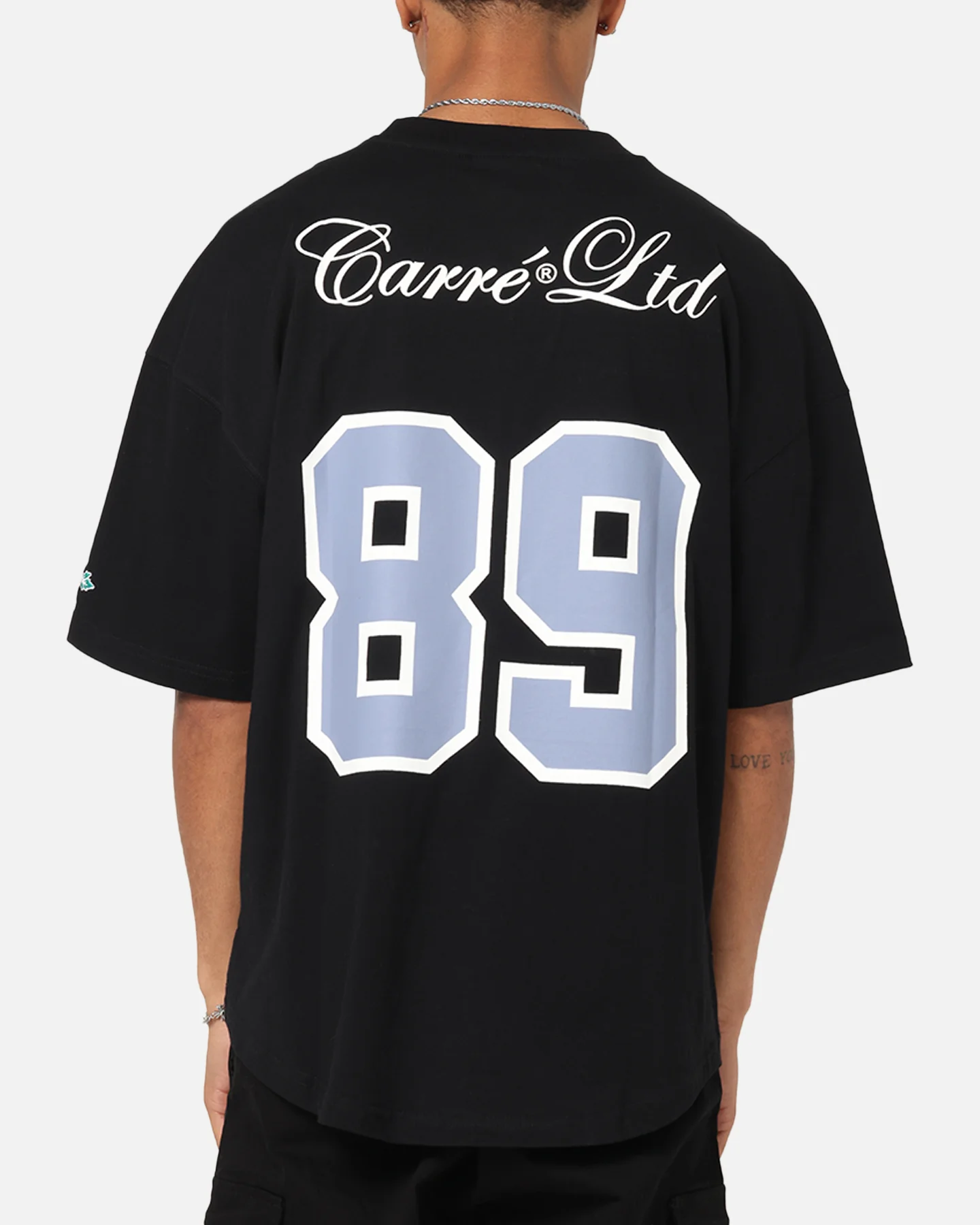Carre Hitta Grid Iron T-Shirt Black/Navy - Image 2