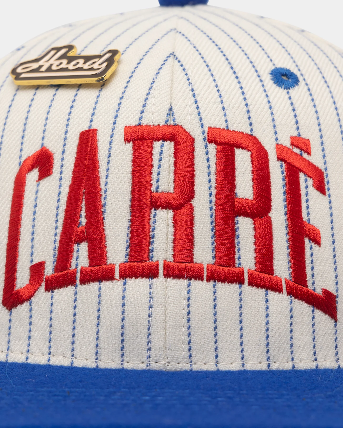 Carre Hood Pinstripe Snapback Ivory/Royal - Image 5
