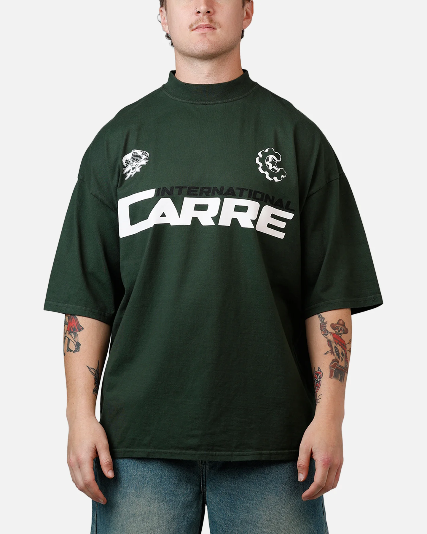 Carre International Globe T-Shirt Forest Green