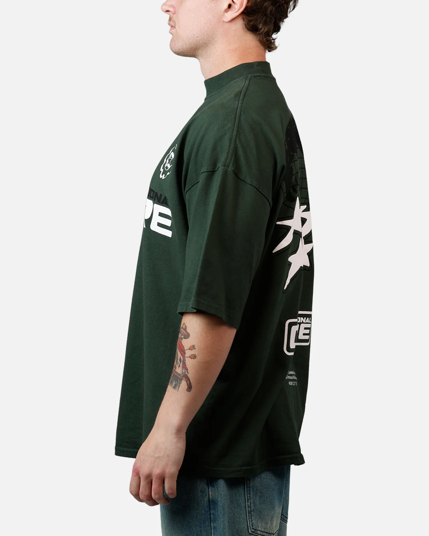 Carre International Globe T-Shirt Forest Green - Image 5