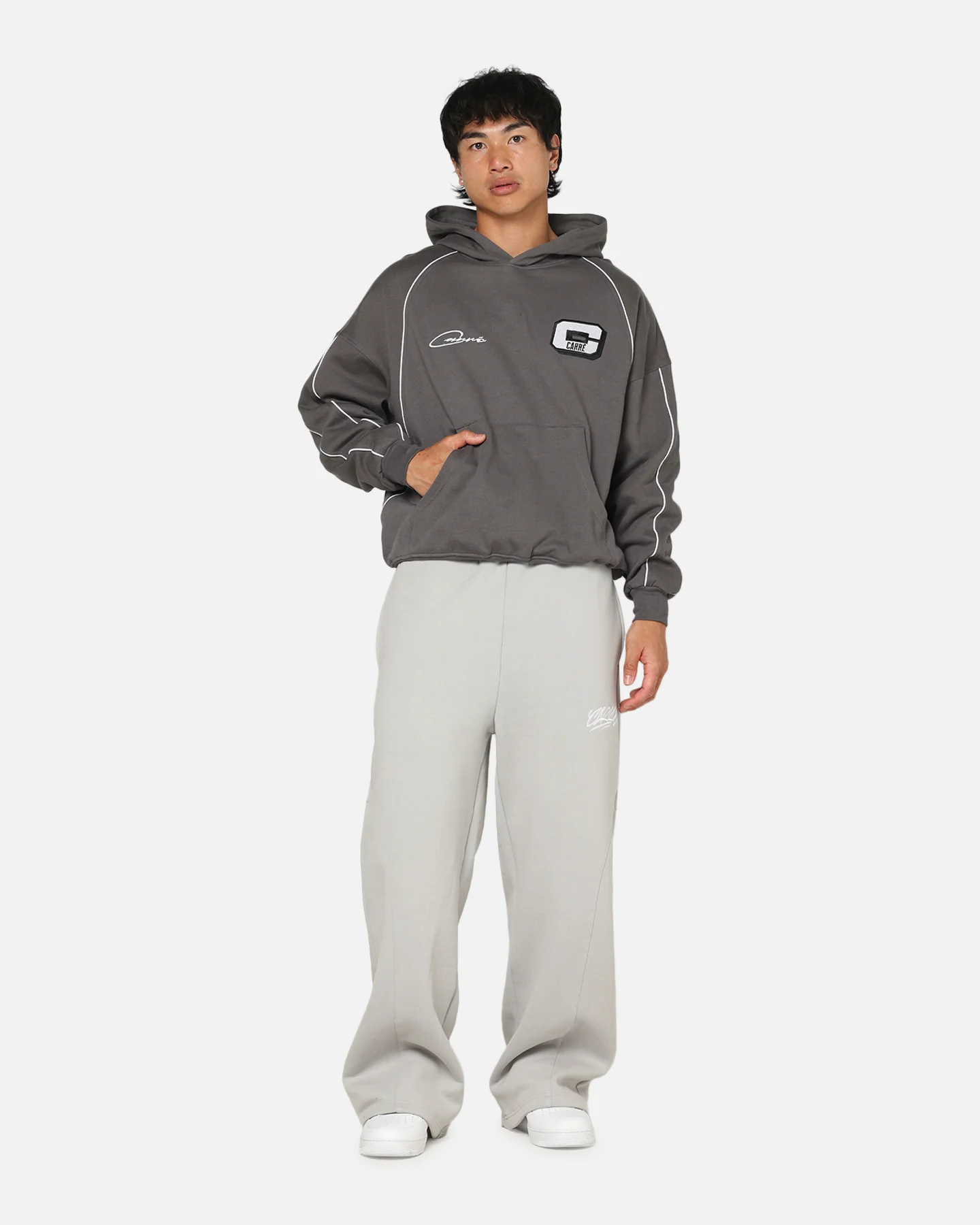 Carre International Star Hoodie Charcoal - Image 3