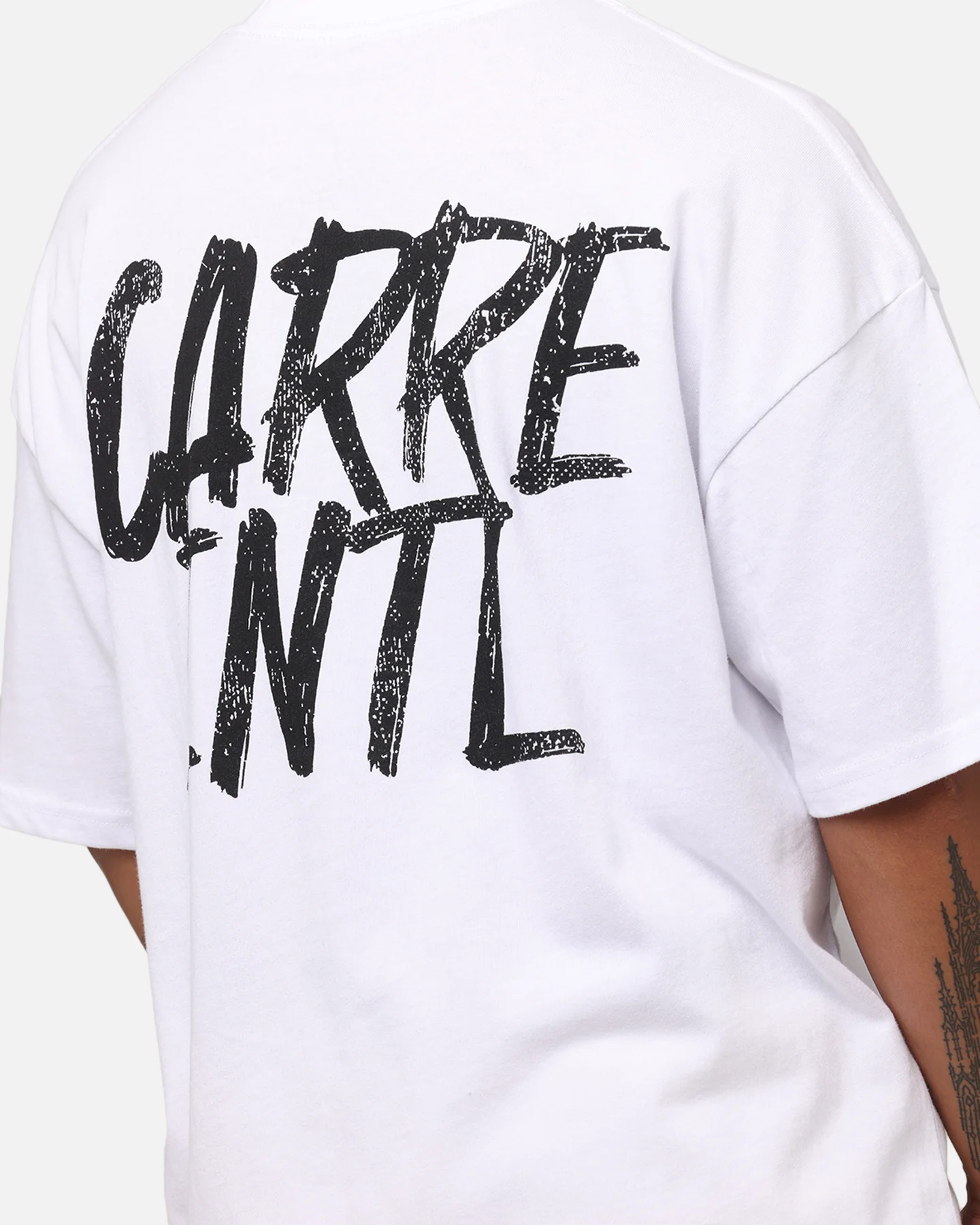 Carre Intl Drop Shoulder T-Shirt White - Image 7