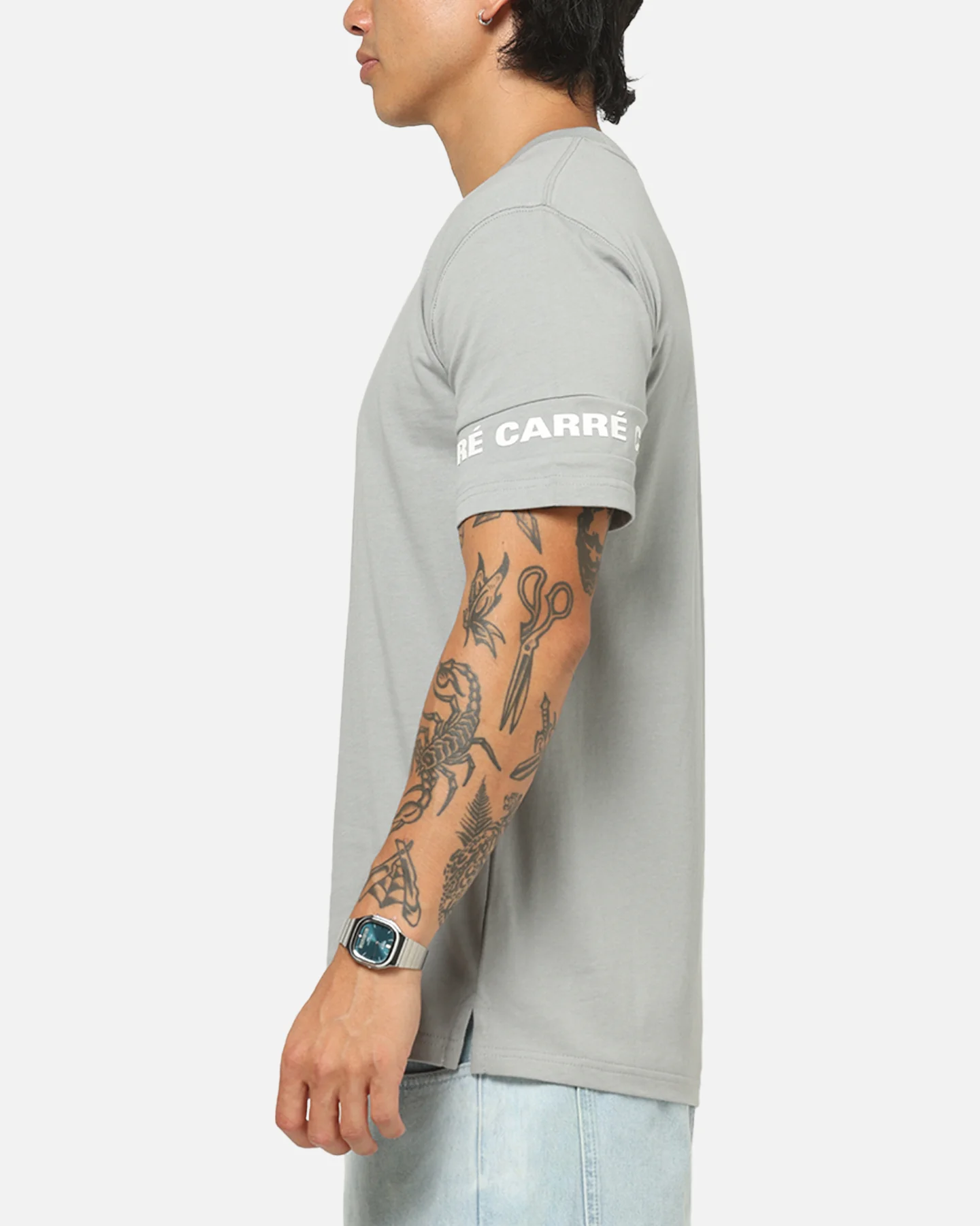 Carre La Manche T-Shirt Grey - Image 5