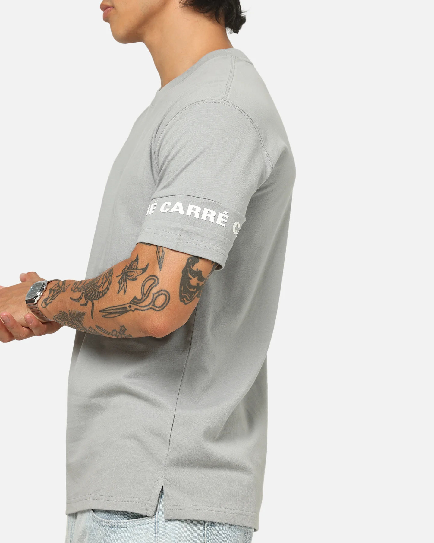 Carre La Manche T-Shirt Grey - Image 6